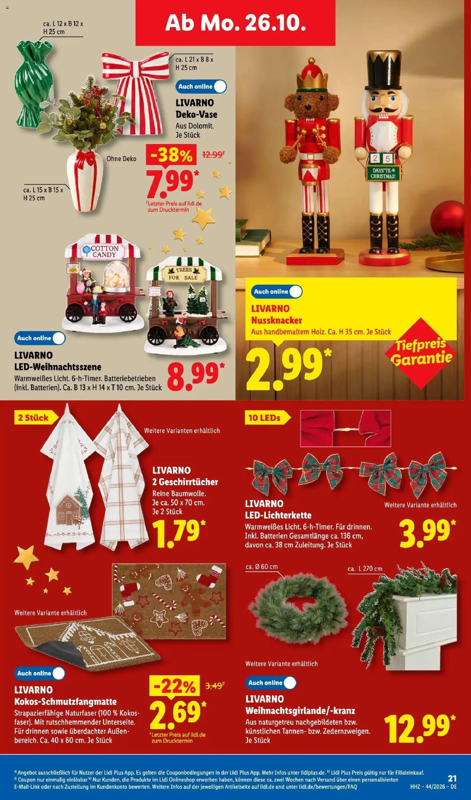 Vorschau von dem Prospekt des Geschäftes Lidl, gültig ab dem 26.10.2026 - Batterien, String, Vase
