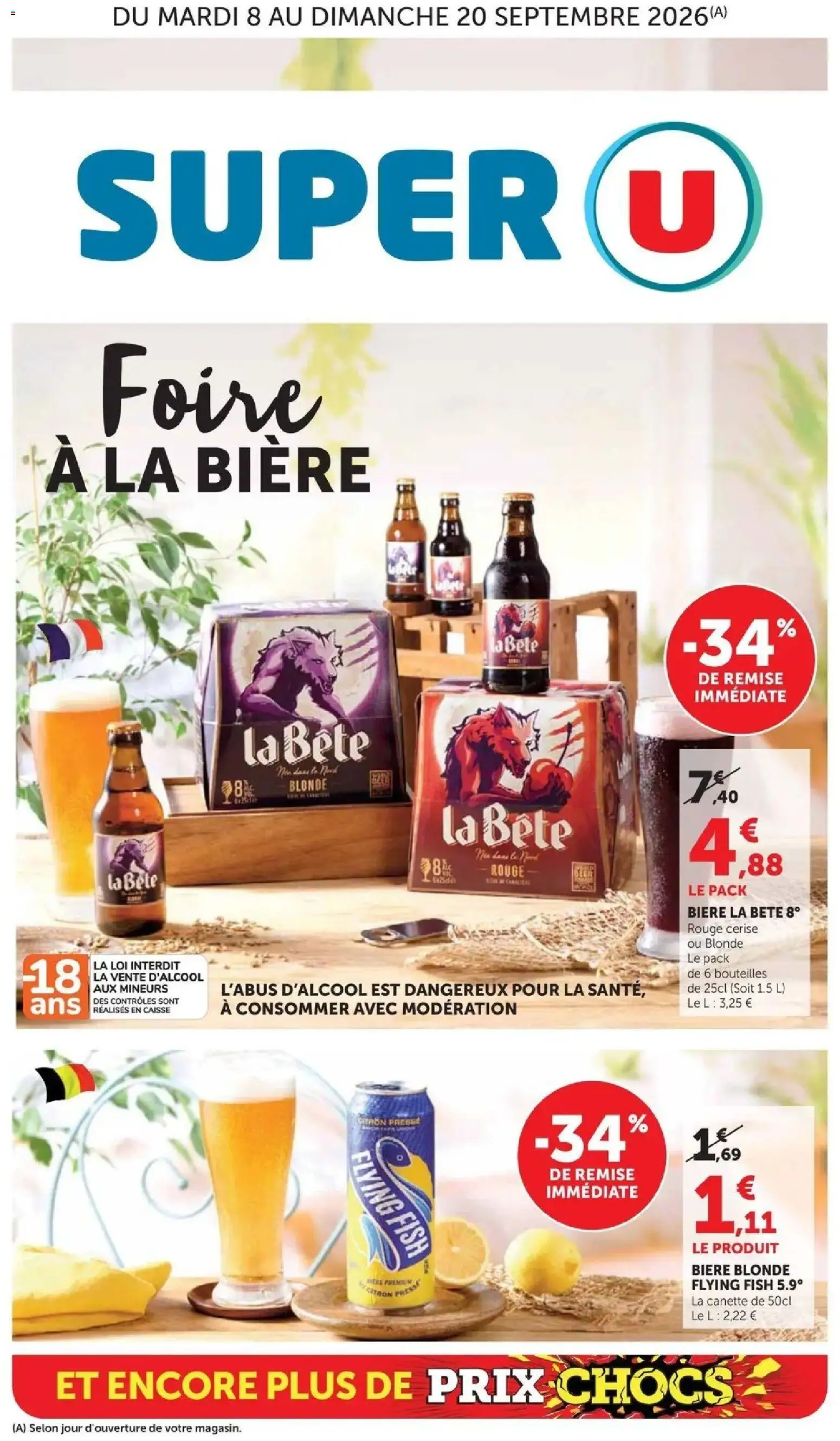 Prévisualisation de Foire À LA BIÈRE du magasin Super U formulaire valide 14/09/2026