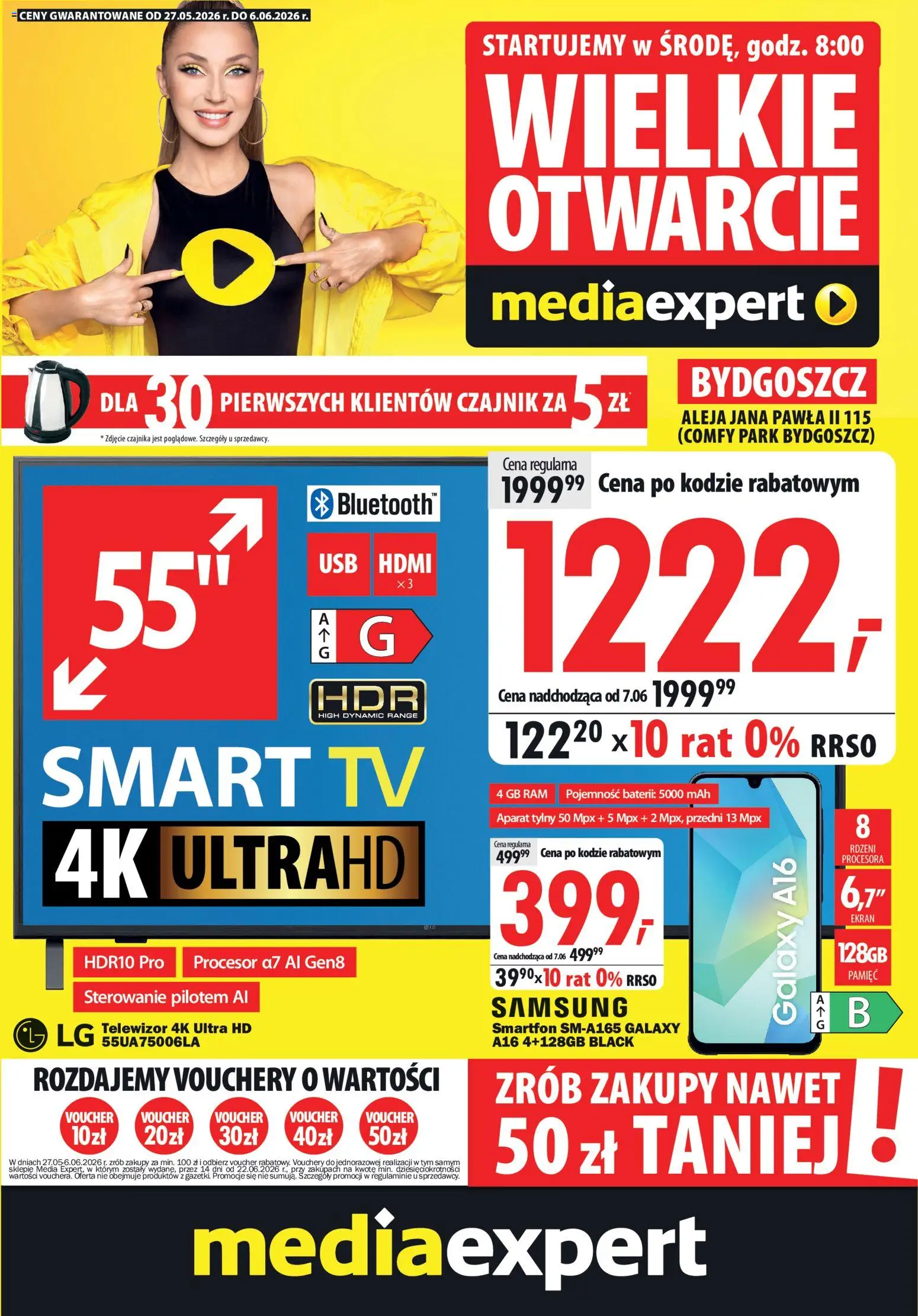Pogląd gazetki "Mediaexpert promocje - Wielkie otwarcie Bydgoszcz" ze sklepu Mediaexpert ważnej od 27.05.2026