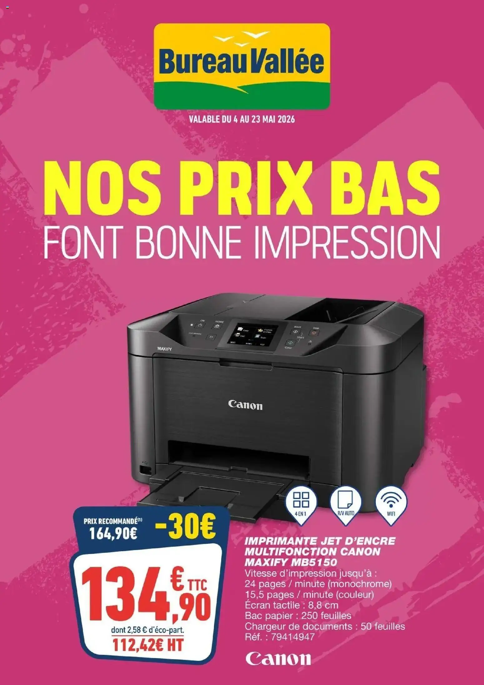 Prévisualisation de Nos prix bas font bonne impression du magasin Bureau Vallée formulaire valide 04/05/2026