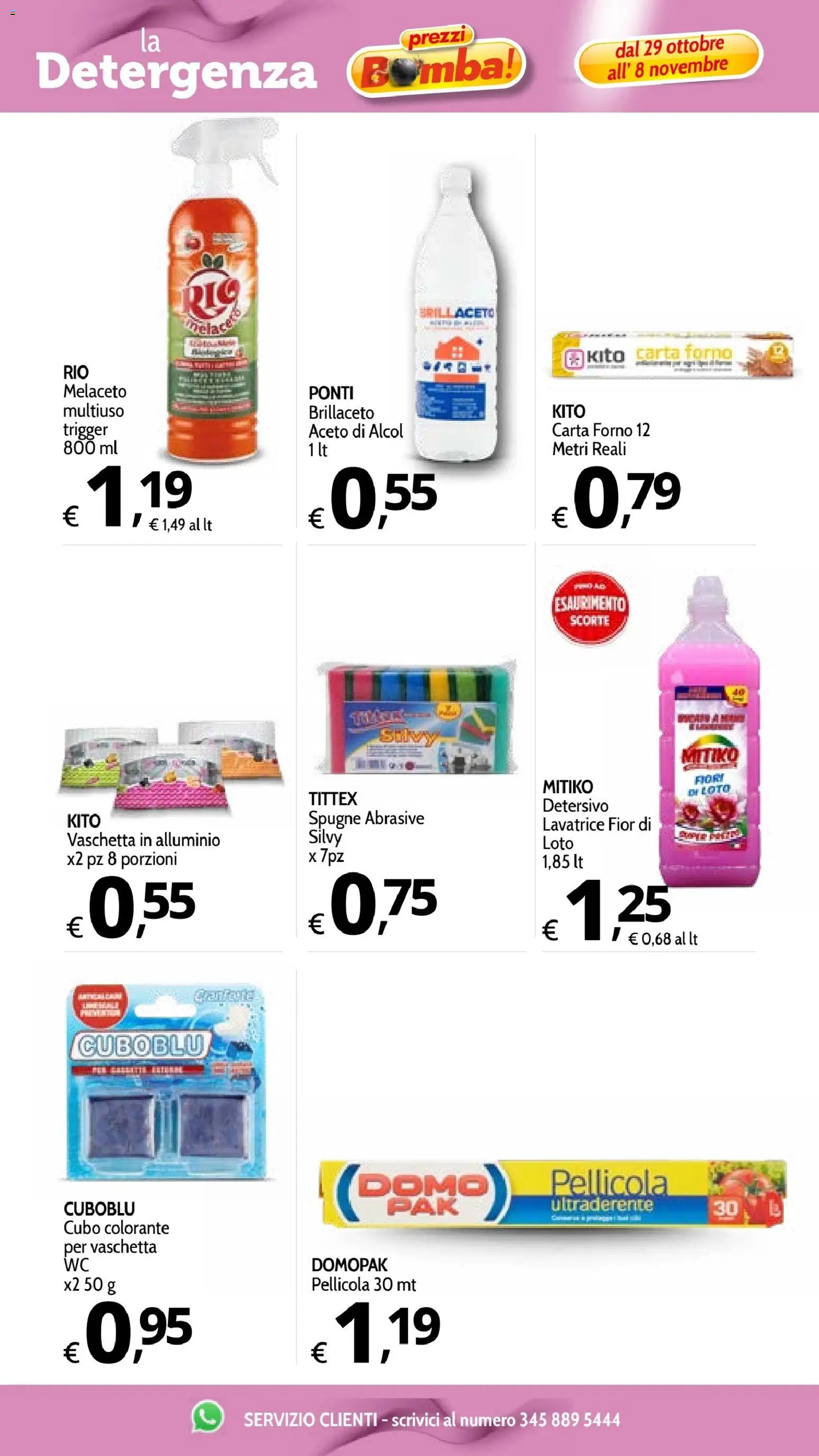 Anteprima dell'opuscolo Primo Prezzo volantino dal negozio Primo Prezzo valido da 29/10/2026 - Fiori, Lavatrice, Alcol, Alluminio, Loto, Spugne, Aceto, Carta forno