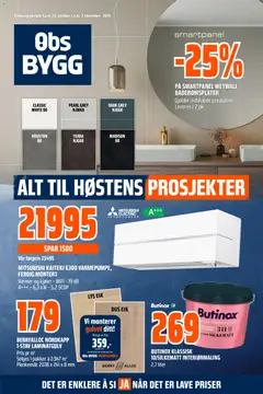 Forhåndsvis Obs Bygg kundeavis fra butikk Obs Bygg gyldig fra 25/10/2026
