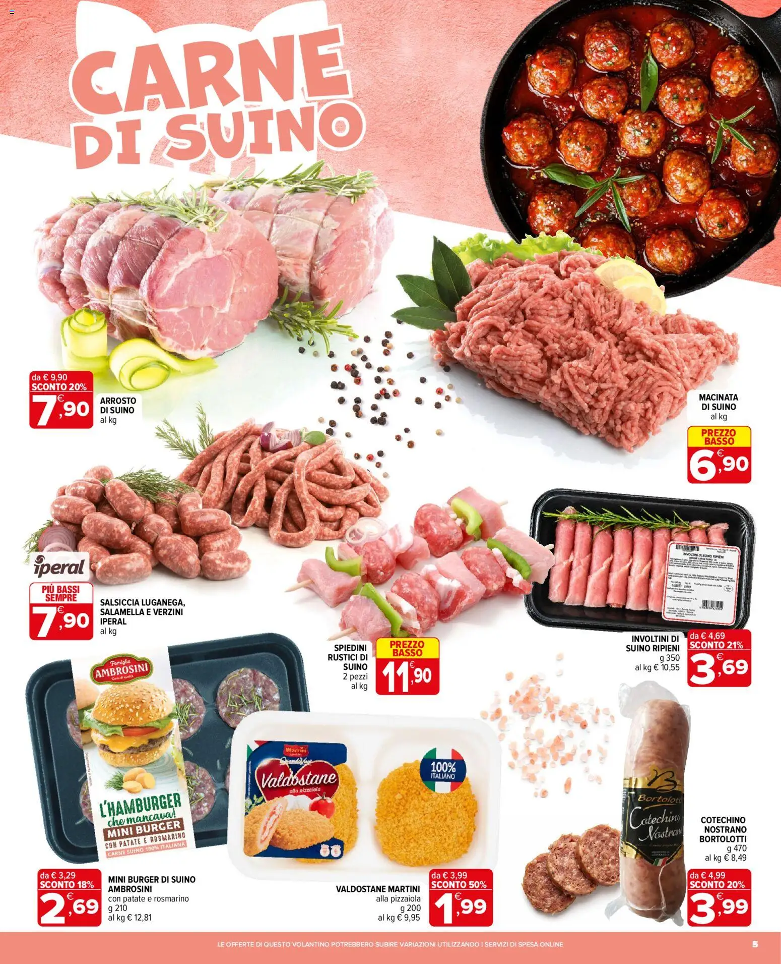 Anteprima dell'opuscolo Iperal volantino Monza dal negozio Iperal valido da 28/10/2026 - Carne, Martini, Cotechino, Suino, Basso, Salamella, Spiedini, Rustici
