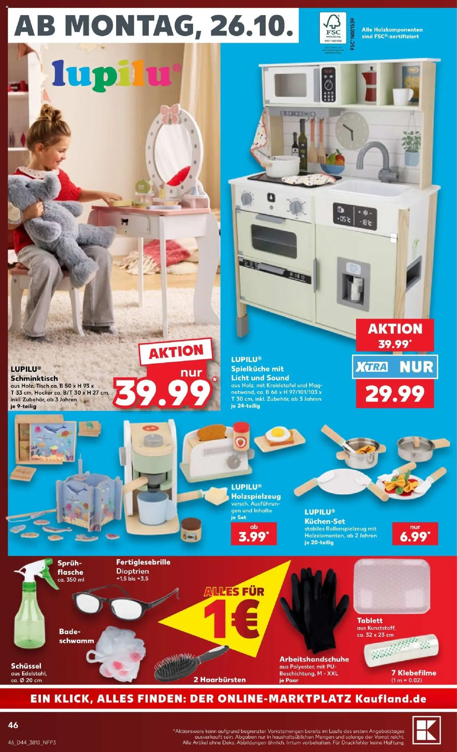 Vorschau von dem Prospekt des Geschäftes Kaufland, gültig ab dem 25.10.2026 - Schminktisch, Hocker, Tisch