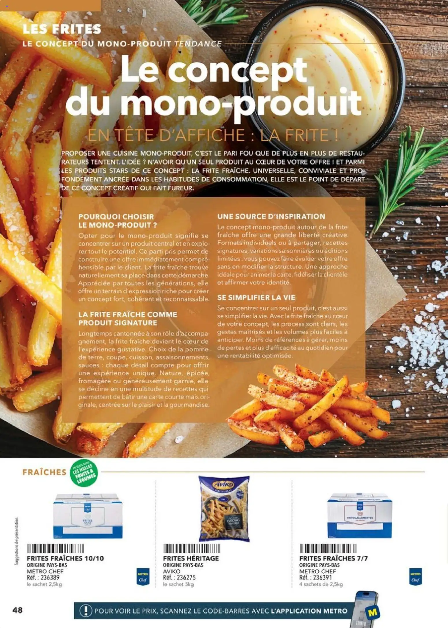 Prévisualisation de METRO - Restauration rapide du magasin METRO formulaire valide 14/04/2026 - Fruits, Pomme, Mais, Frites, Sauces, Allumettes