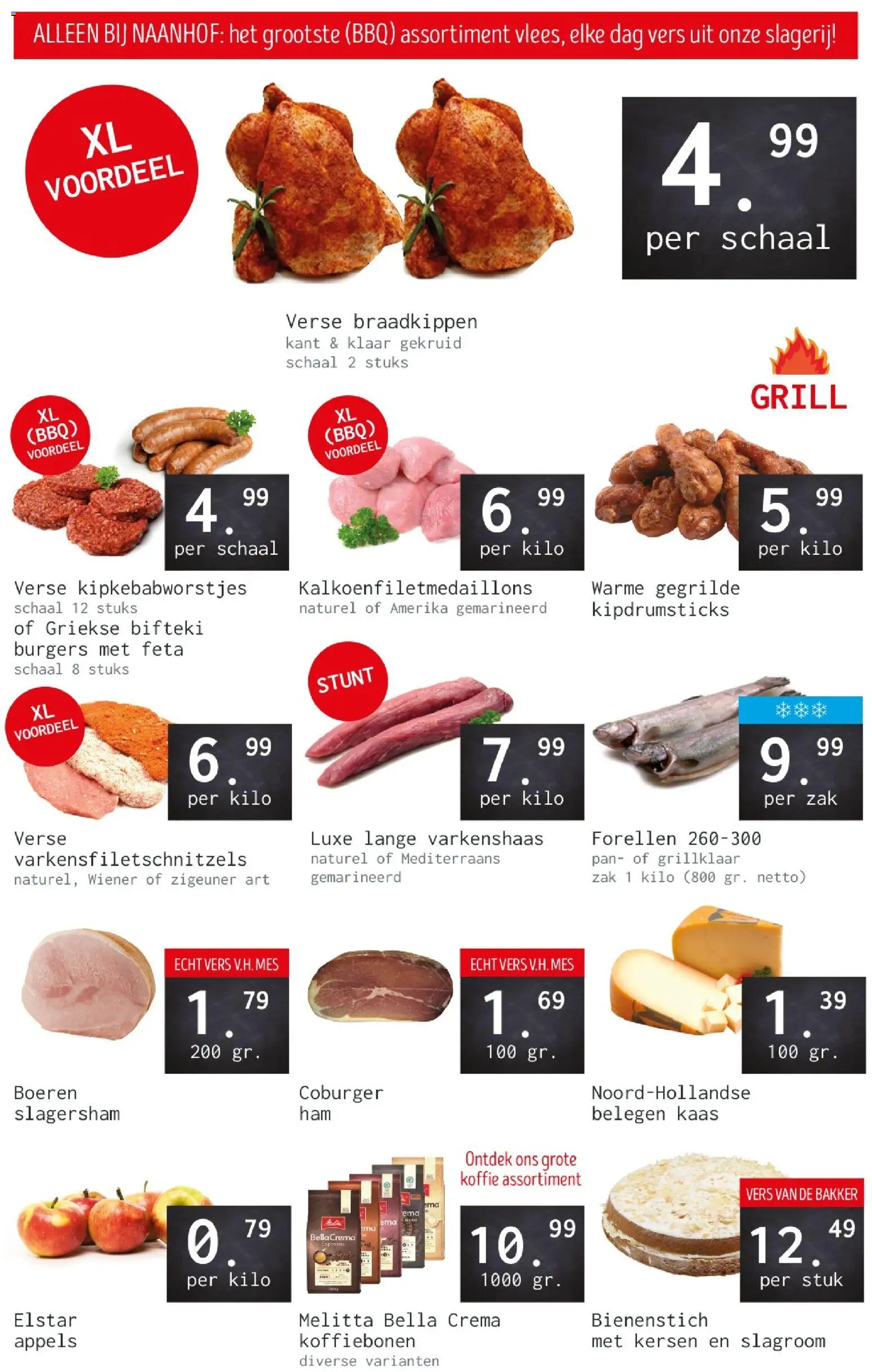 Voorbeeld van Naanhof folder van winkel Naanhof geldig vanaf 06-07-2026 - Grill, Varkenshaas, Pan, Mes, Slagroom, Kersen, Feta, Schaal