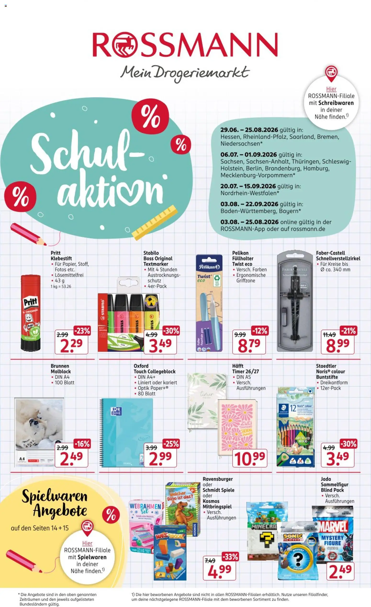 Vorschau von dem Prospekt des Geschäftes Rossmann, gültig ab dem 29.06.2026