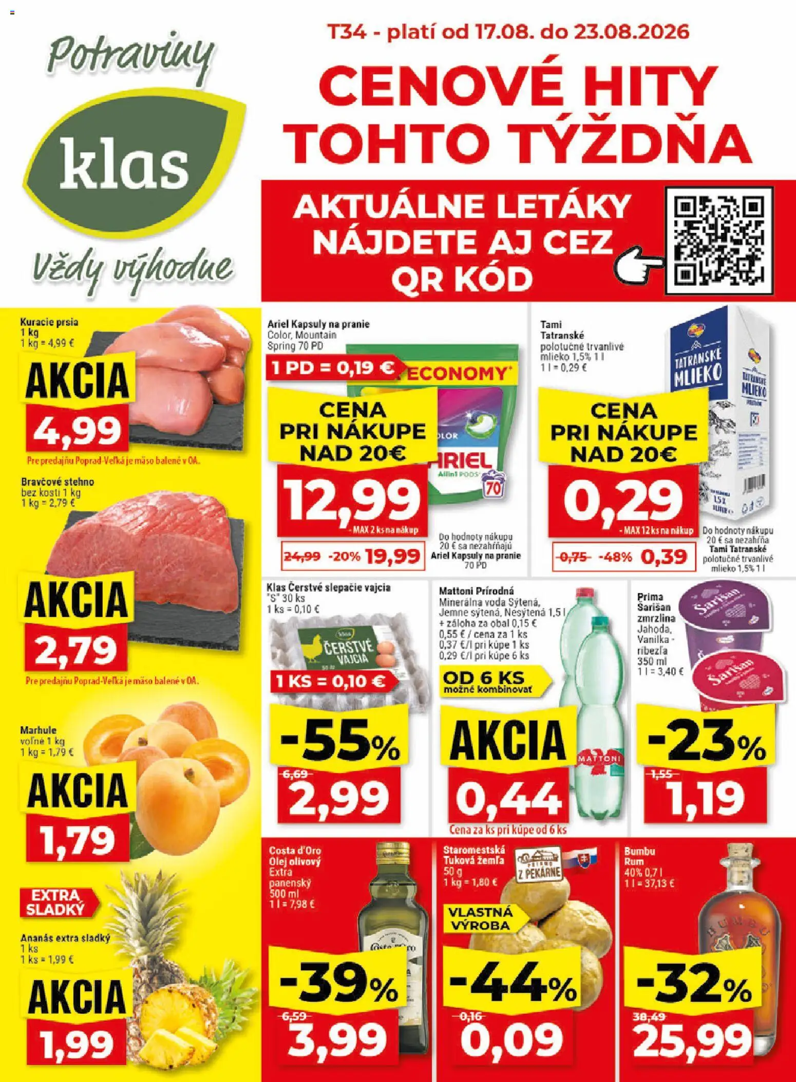 Náhľad Klas letáku platného od 17.08.2026
