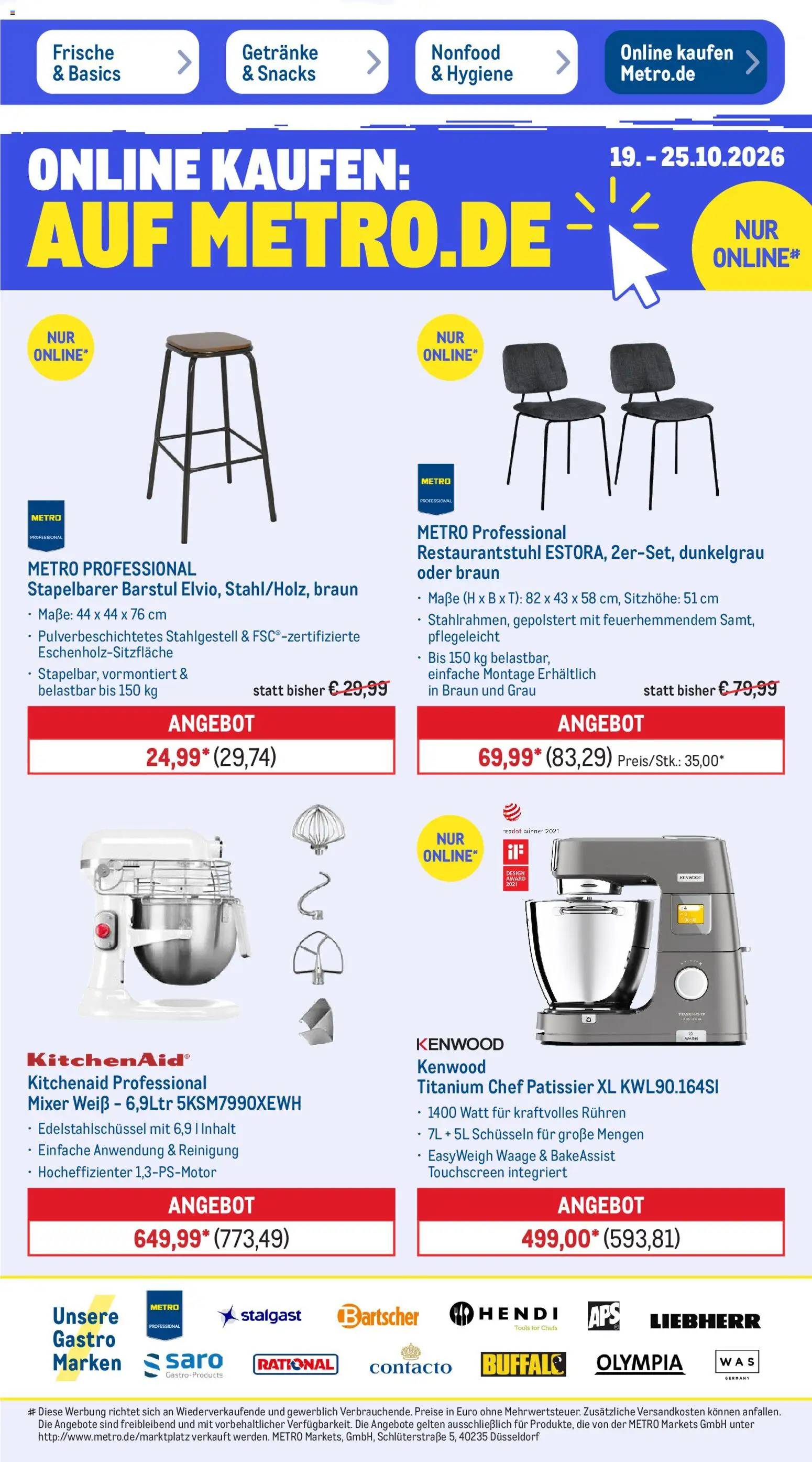 Vorschau von dem Prospekt des Geschäftes Metro, gültig ab dem 19.10.2026 - Kaffee, Dallmayr, Lavazza, Melitta