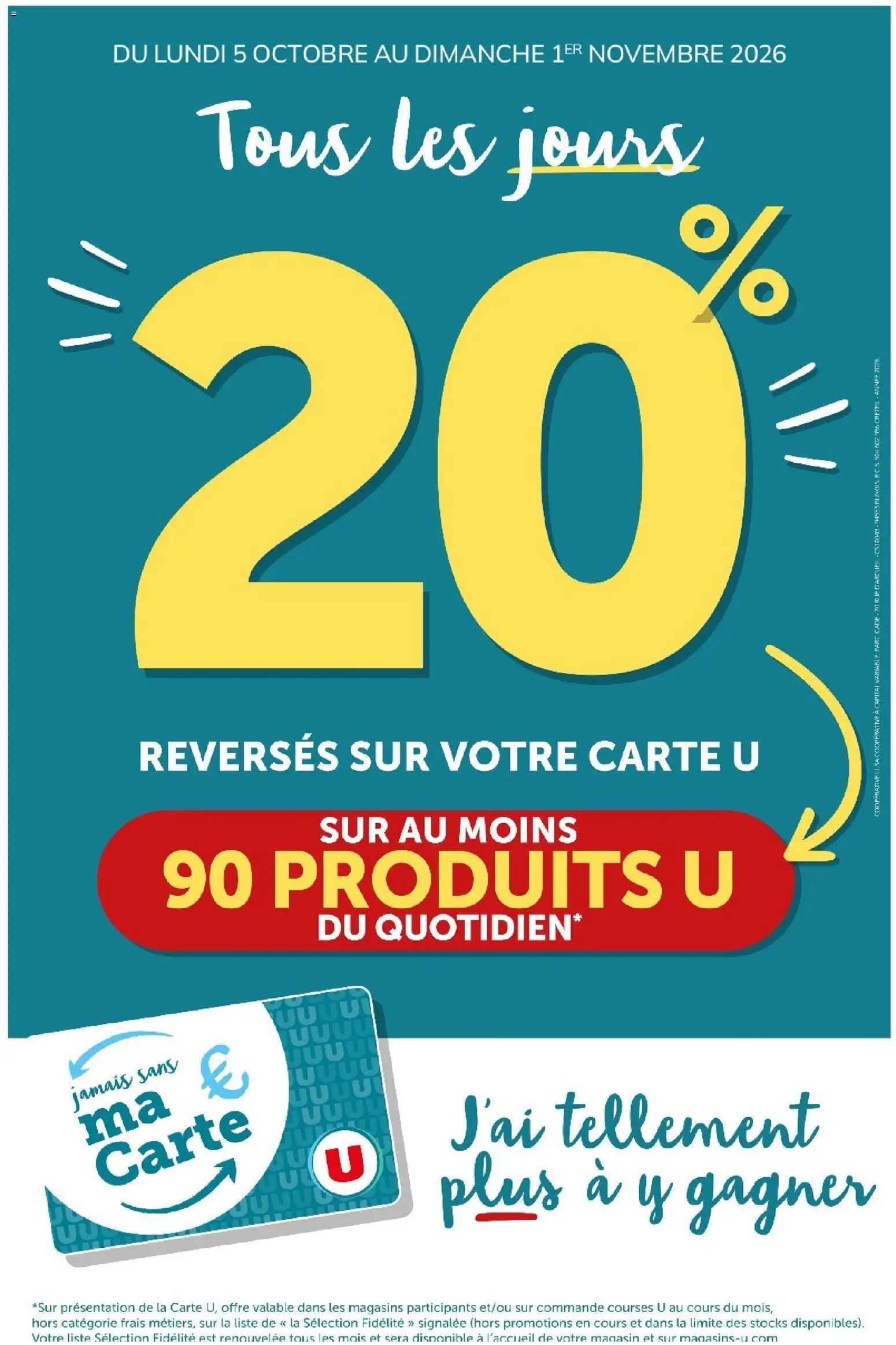 Prévisualisation de U Express - Ma sélection Carte U Octobre du magasin U Express formulaire valide 05/10/2026