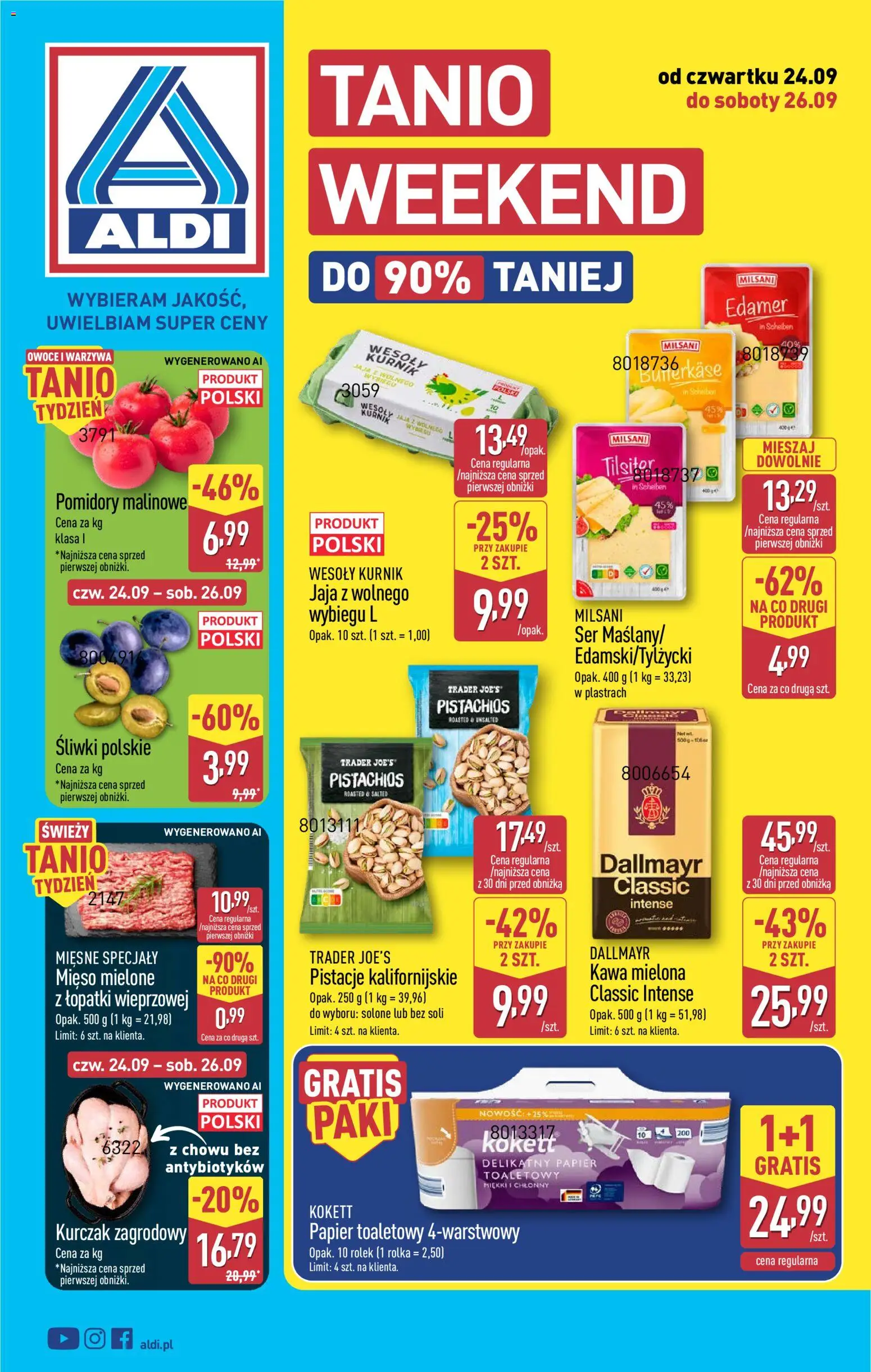 Náhled nabídky: Aldi Polsko Aldi Polsko leták - Oferta weekendowa platný od 24.09.2026