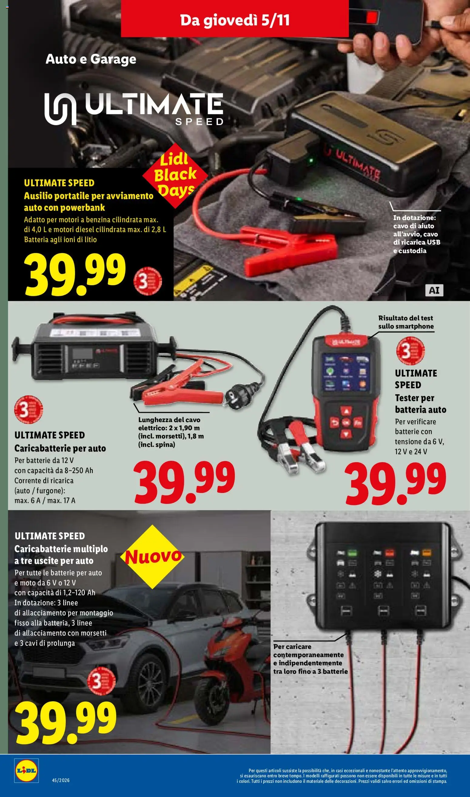 Anteprima dell'opuscolo Lidl volantino Sicilia dal negozio Lidl valido da 02/11/2026 - Smartphone, Batteria, Caricabatterie, Cavo, USB, Batterie, Cavi di prolunga