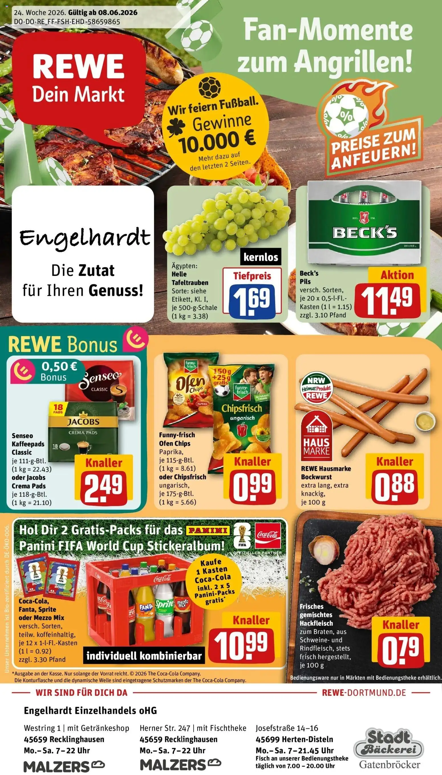 Vorschau von dem Prospekt des Geschäftes Rewe, gültig ab dem 08.06.2026