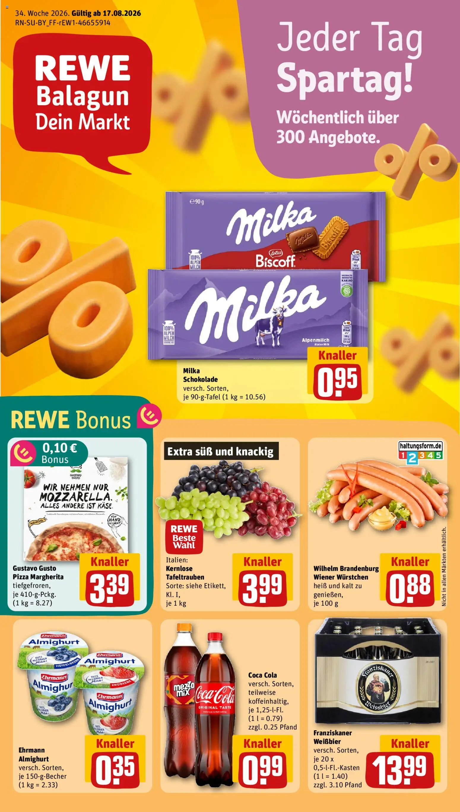 Voorbeeld van Rewe DE - DE Folder van winkel Rewe DE geldig vanaf 17-08-2026 - Pizza, Lotus, Coca Cola