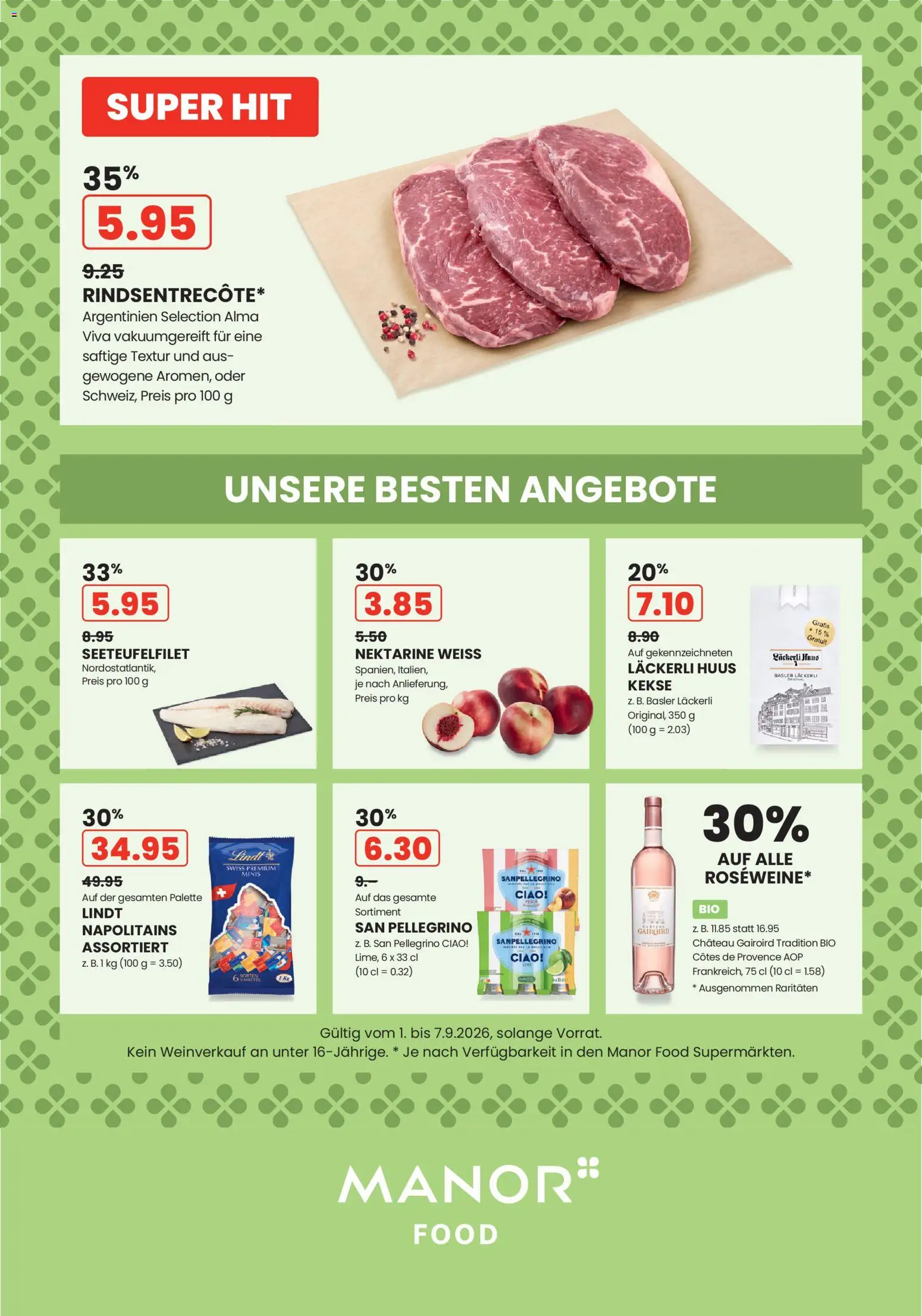 Vorschau des Merkblatts Manor aktionen vom Shop Manor gültig von 01.09.2026 bis 07.09.2026