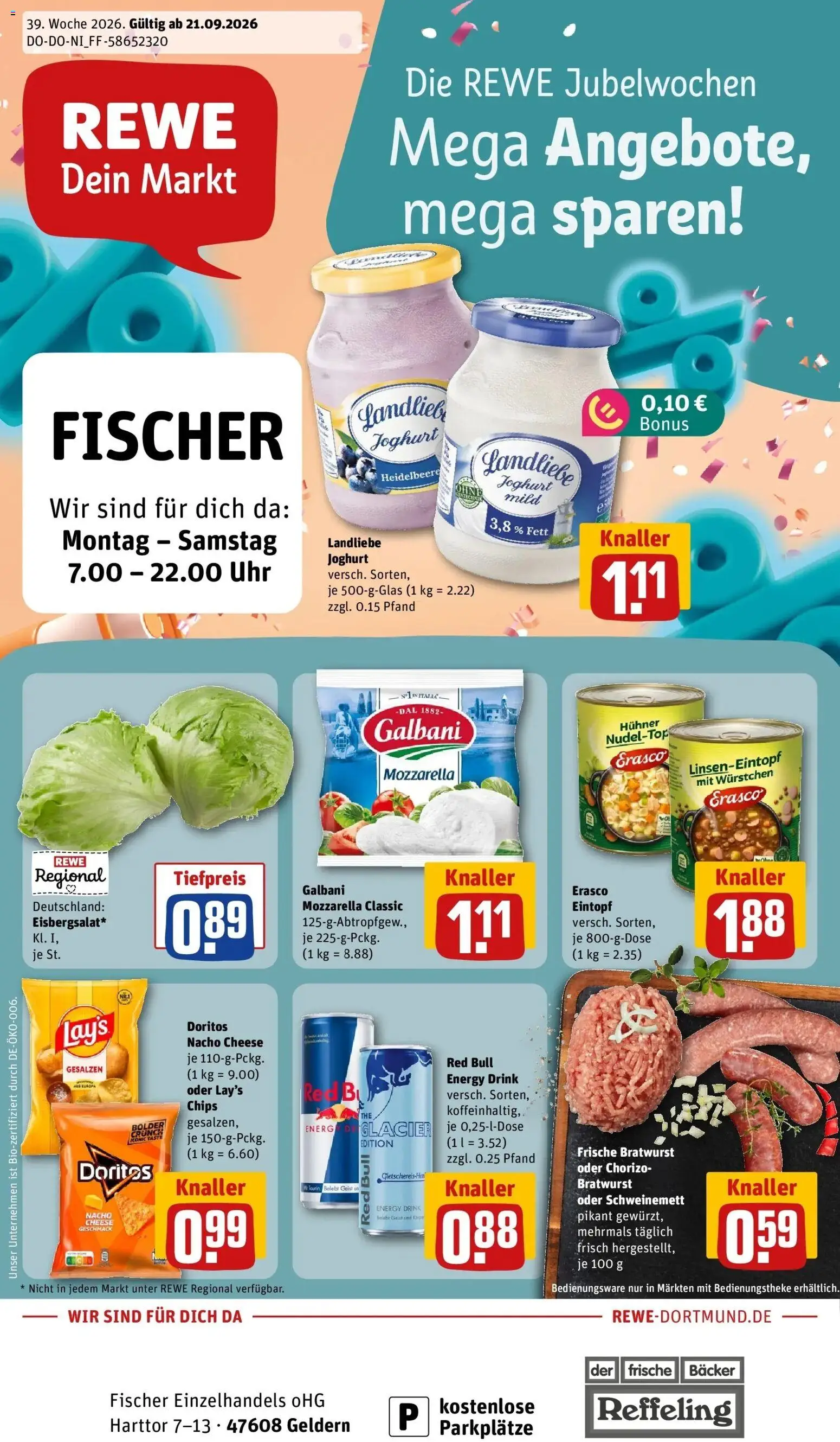 Vorschau von dem Prospekt des Geschäftes Rewe, gültig ab dem 21.09.2026