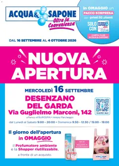 Anteprima dell'opuscolo Acqua e Sapone volantino Desenzano del Garda dal negozio Acqua e Sapone valido da 16/09/2026