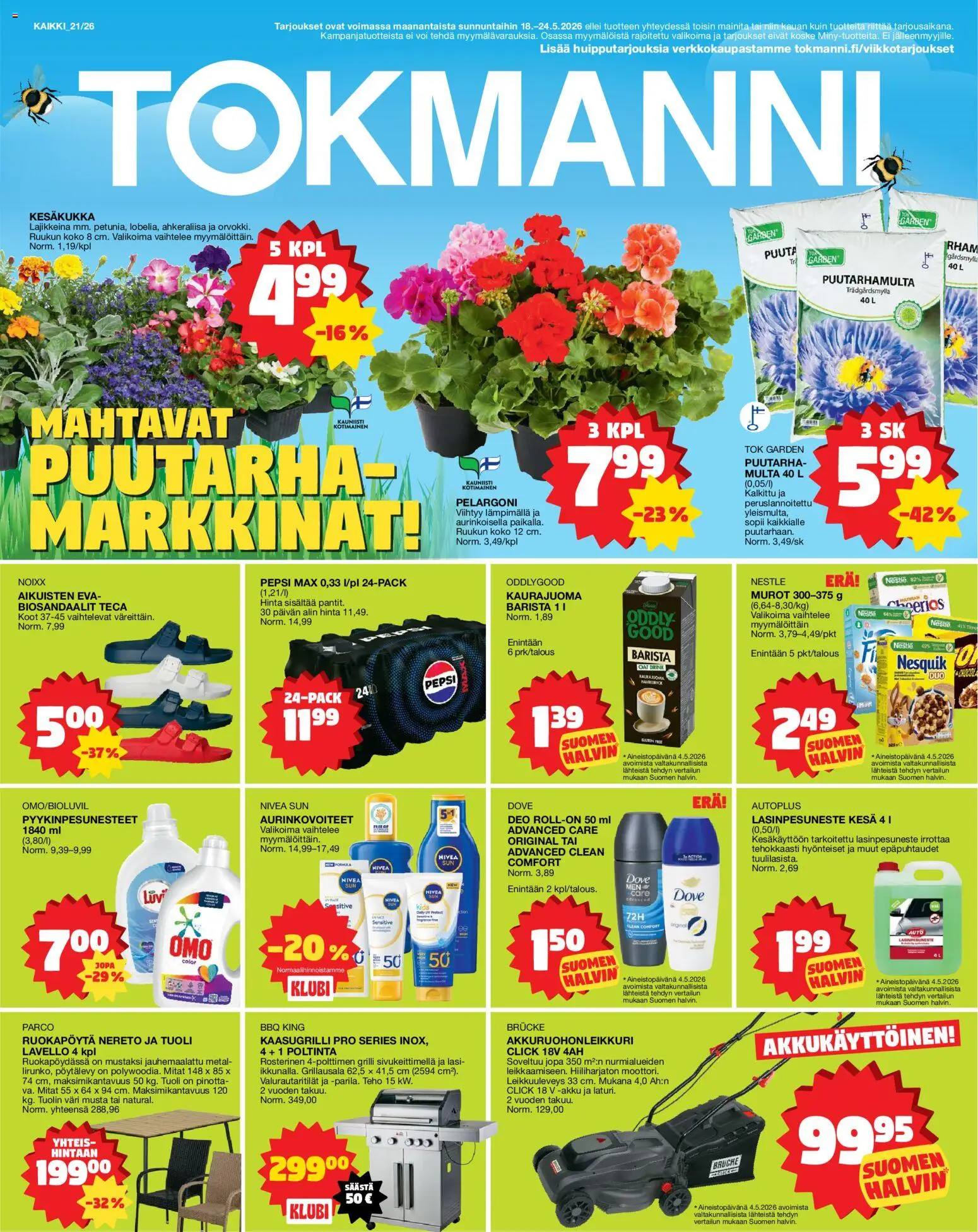 Kaupan Tokmanni Tokmanni tarjoukset esikatselu, voimassa 18/05/2026
