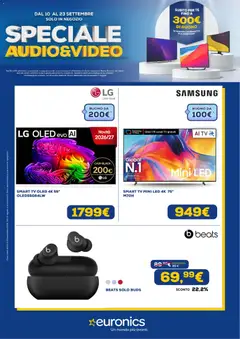 Anteprima dell'opuscolo Euronics volantino Audio Video dal negozio Euronics valido da 10/09/2026