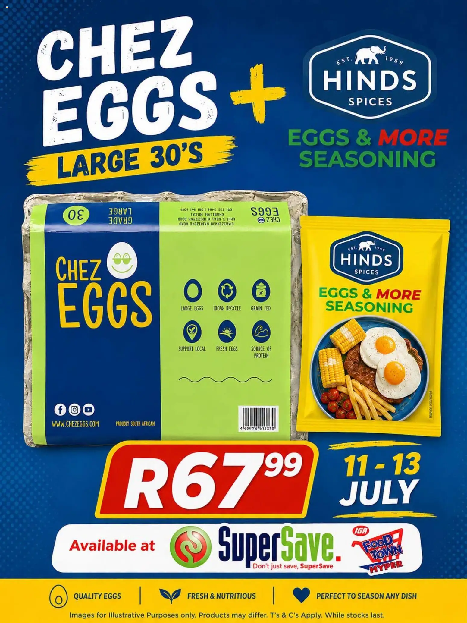 Preview of Super Save flyer valid from 11/07/2026 - Eggs, Protein, Spices, Seasoning