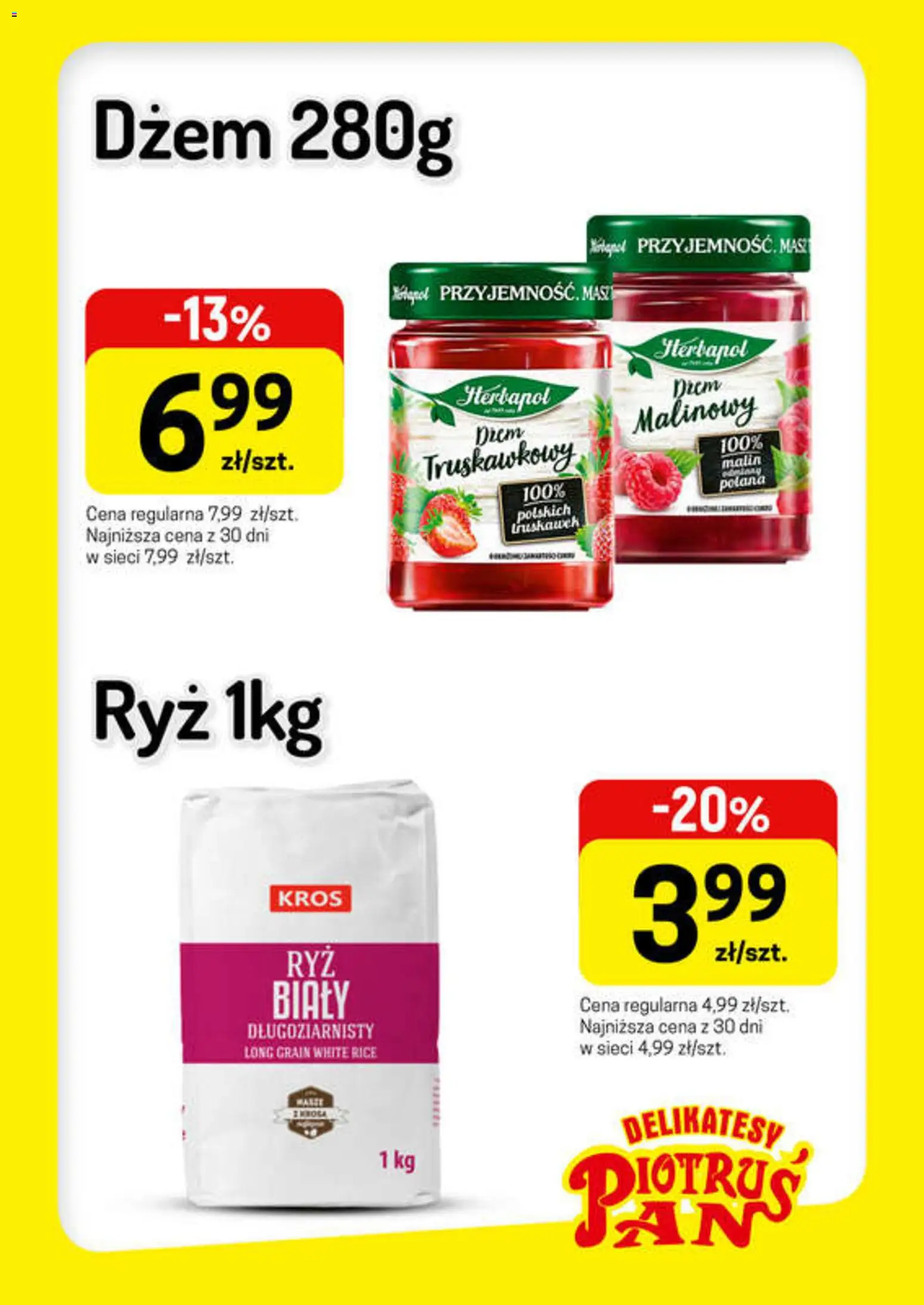 Pogląd gazetki "Piotruś Pan gazetka - Promocje" ze sklepu Piotruś Pan ważnej od 07.10.2026 - Delikatesy, Dżem, Ryż, Ryż 1kg