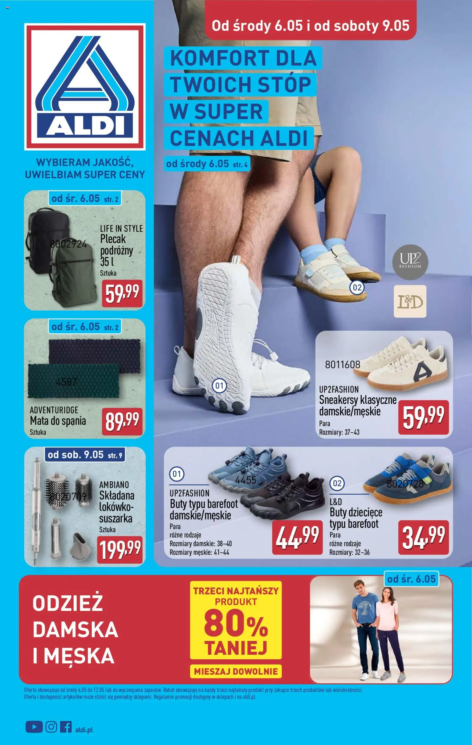 Náhled nabídky: Aldi Polsko Aldi Polsko leták - Ostatnie sztuki w wybranych sklepach platný od 06.05.2026
