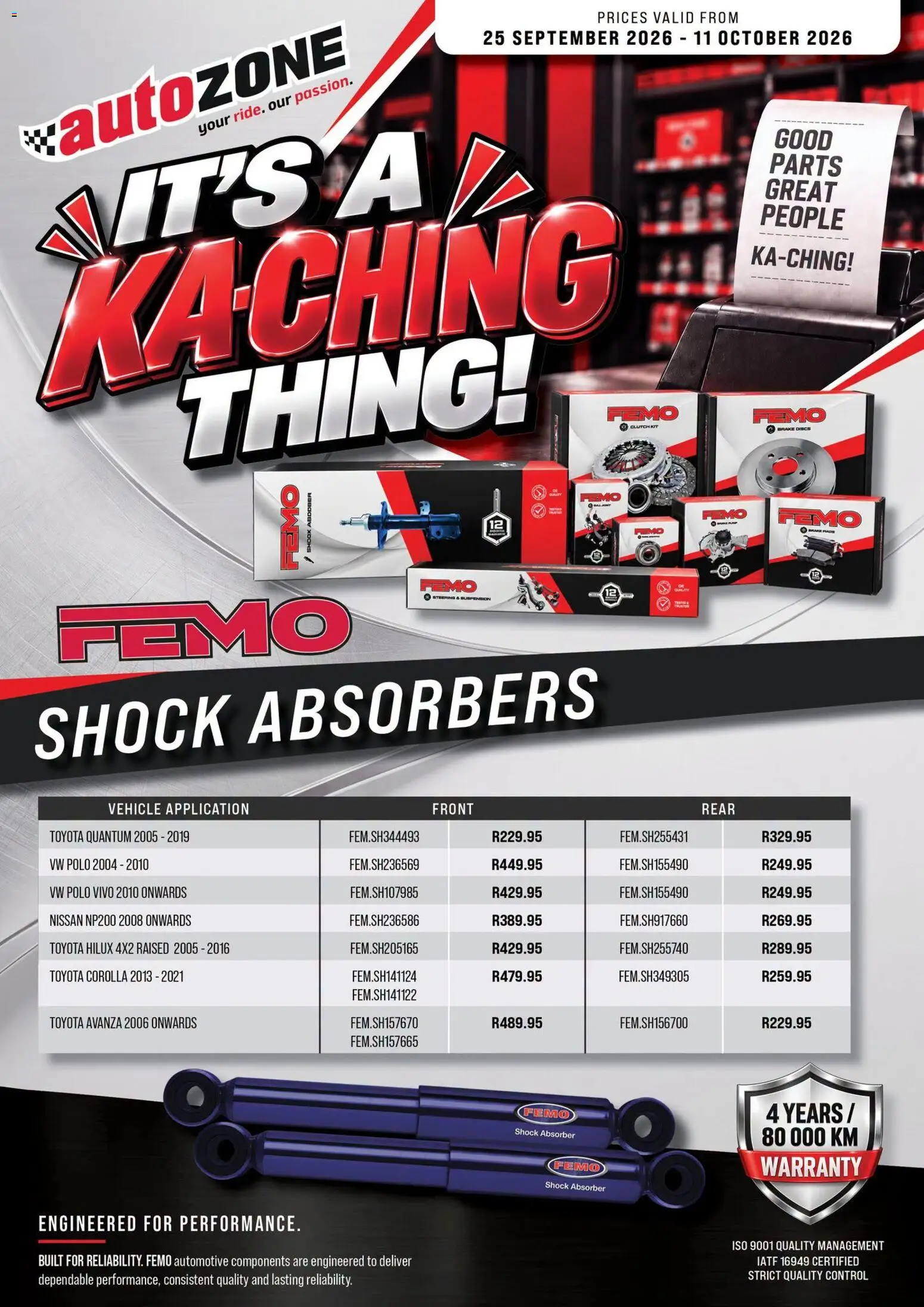 Preview of AutoZone flyer valid from 25/09/2026