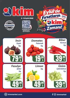Kim Market Kim Market Katalog - Sebze ve meyve - Marmara 09.09.2026 - Broşürünün önizlemesi