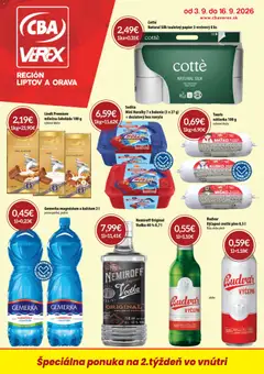 Náhľad CBA Verex letáku platného od 03.09.2026