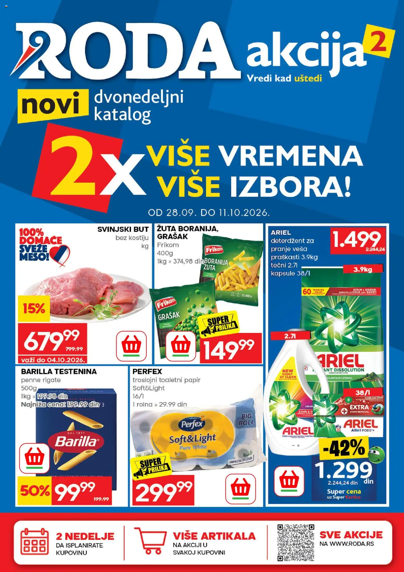 Pregled Roda kataloga - važi od 28.09.2026