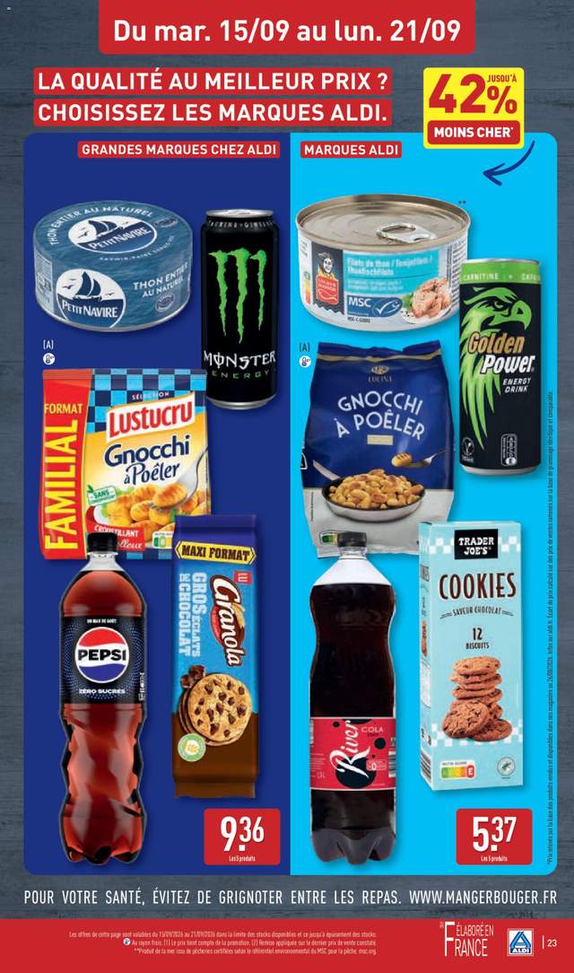 Nouveau catalogue Aldi à partir du 15/09
