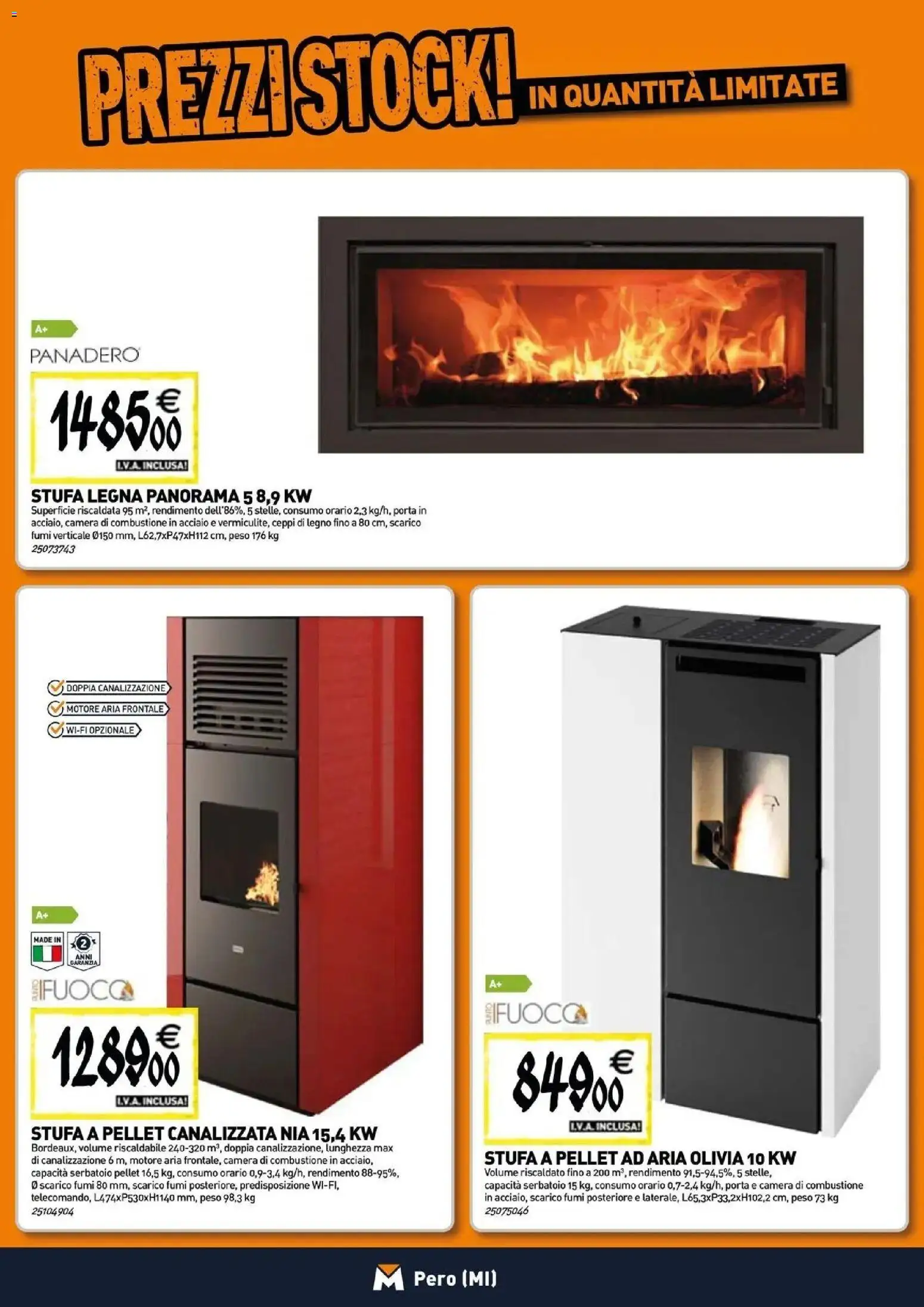 Anteprima dell'opuscolo TECNOMAT catalogo Pero dal negozio TECNOMAT valido da 29/10/2026 - Stufa a pellet, Pellet, Porta, Stufa