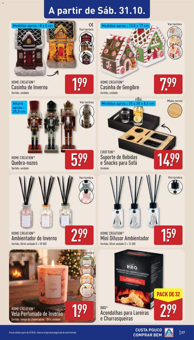 Novo folheto Aldi a partir de 26/10
