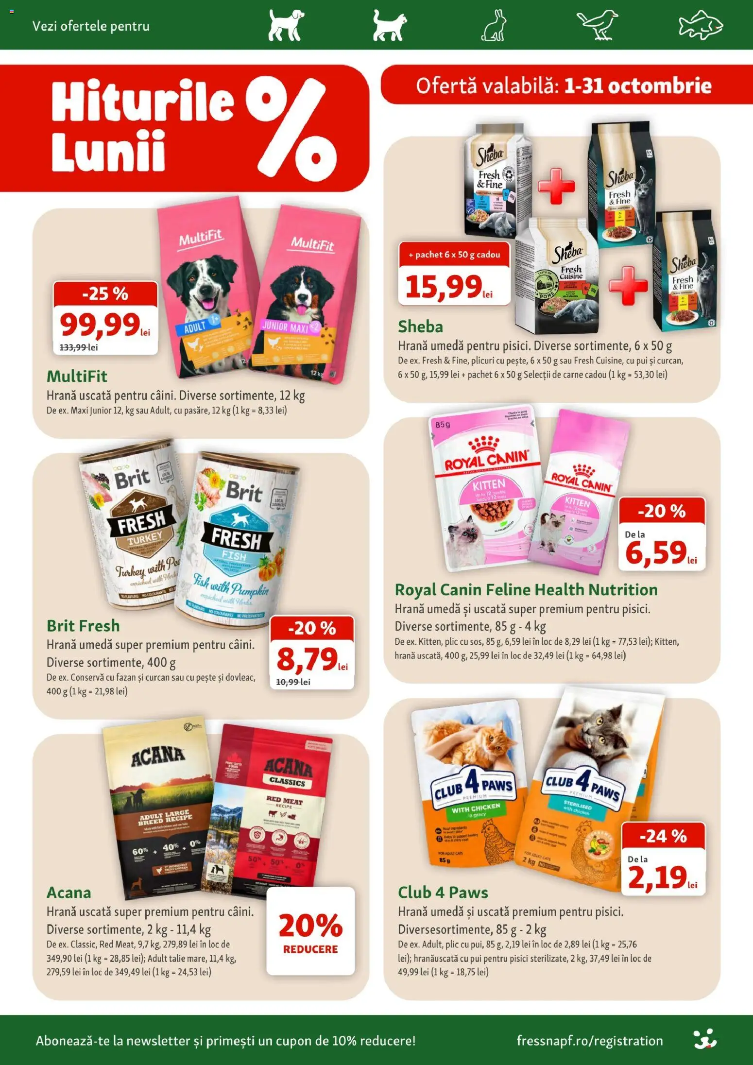 Previzualizarea de cataloage: Fressnapf Fressnapf Catalog valabil de la 08.10.2026 - Pui, Pește, Premium