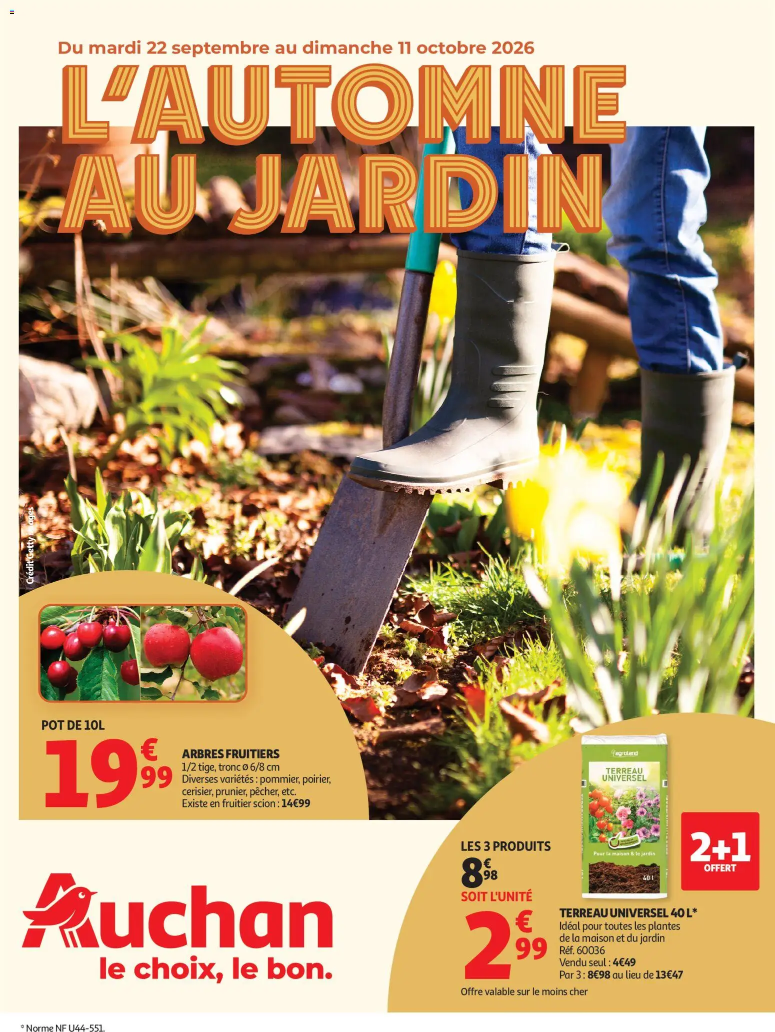 Voorbeeld van Auchan Jardinage automne van winkel Auchan geldig vanaf 22/09/2026