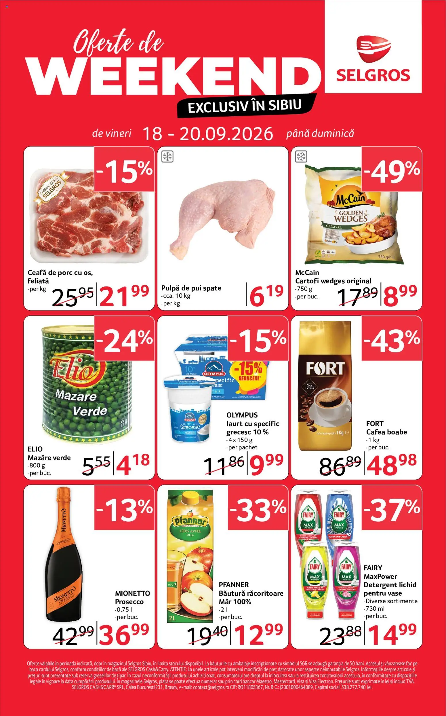 Previzualizarea de cataloage: Selgros Selgros Catalog Oferte de weekend valabil de la 18.09.2026