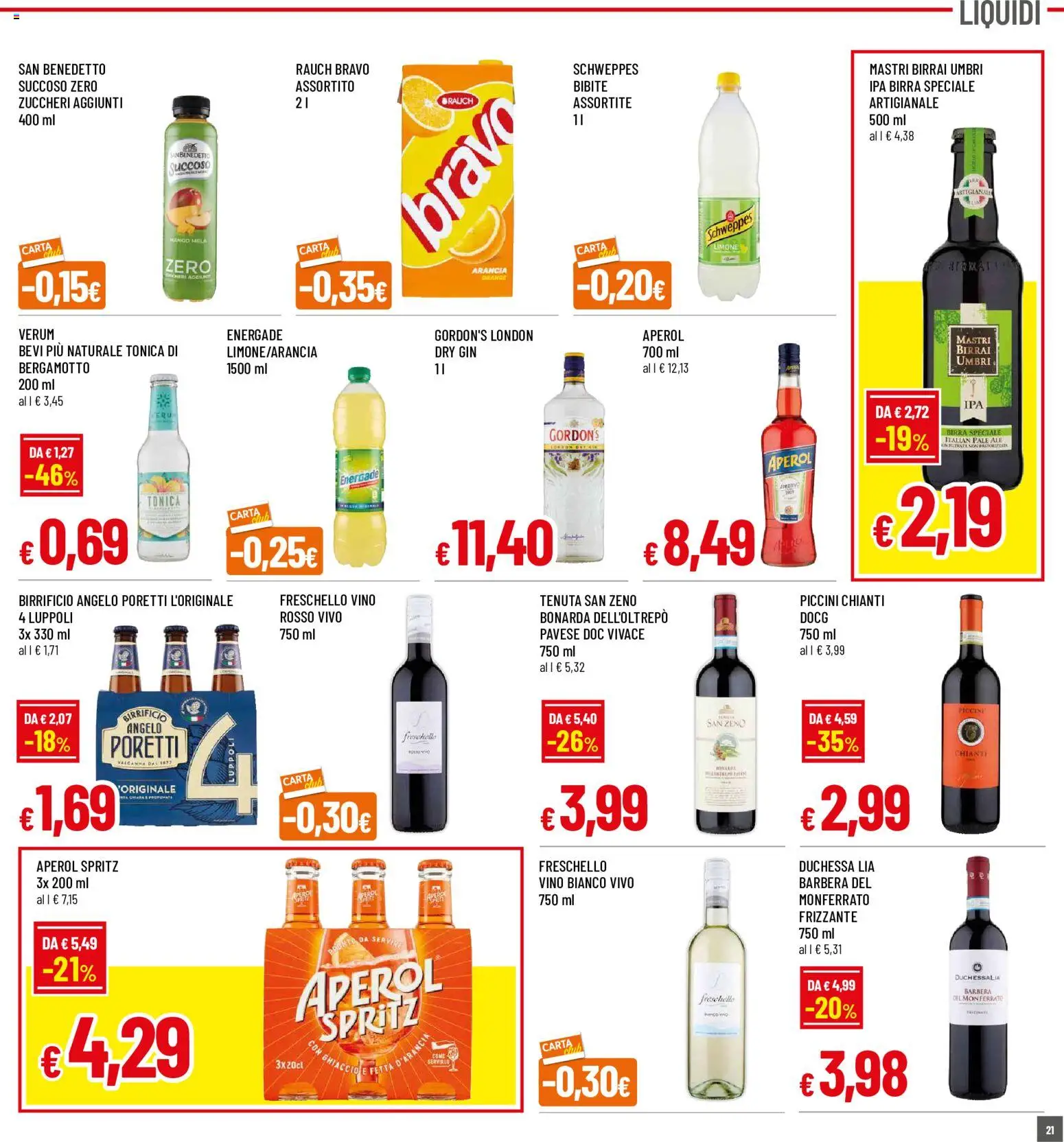 Anteprima dell'opuscolo Famila volantino Biella dal negozio Famila valido da 03/09/2026 - Vino, Birra, Gin, Limone, Aperol, Ghiaccio, Arancia, Bibite