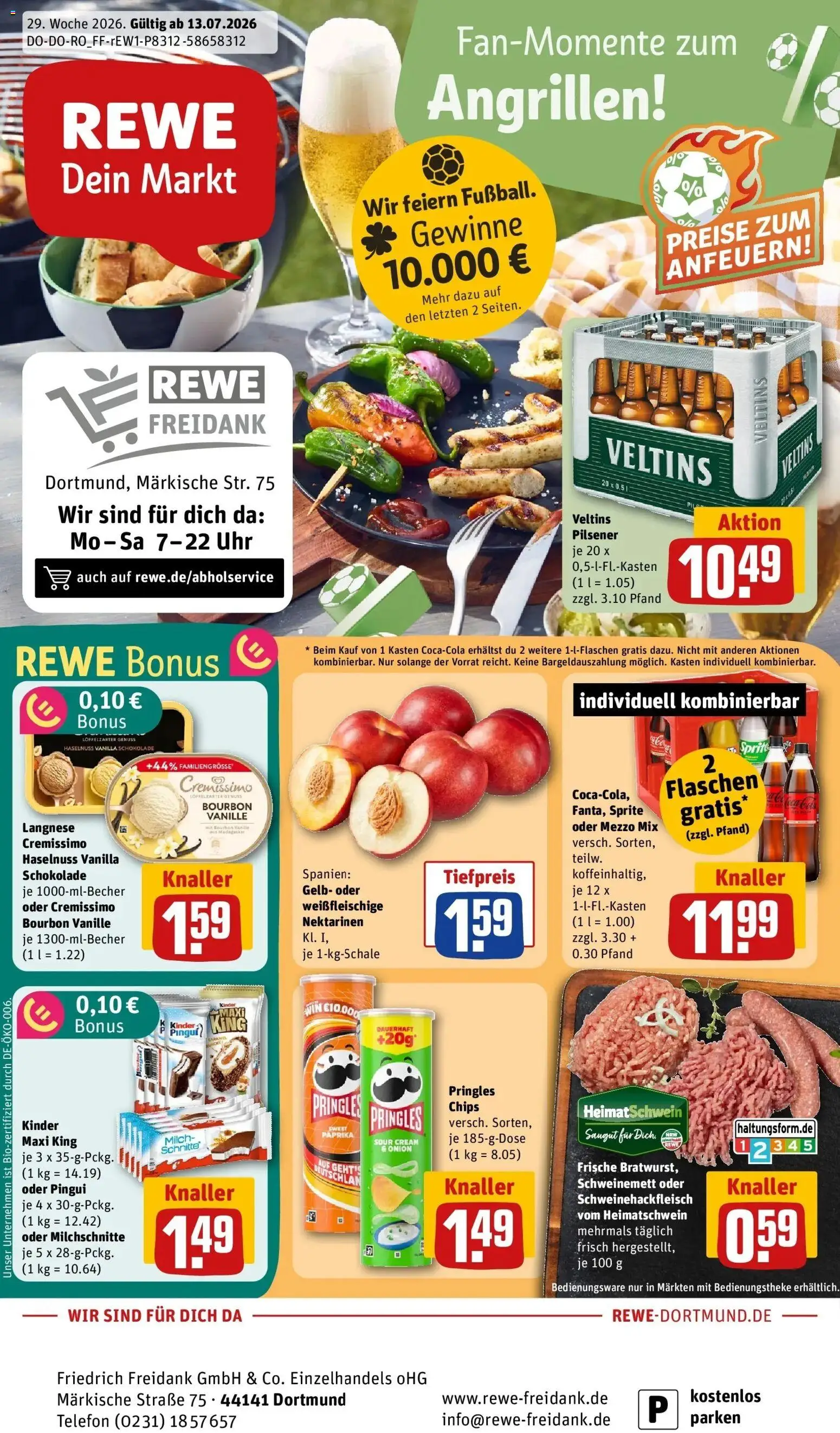 Vorschau von dem Prospekt des Geschäftes Rewe, gültig ab dem 13.07.2026