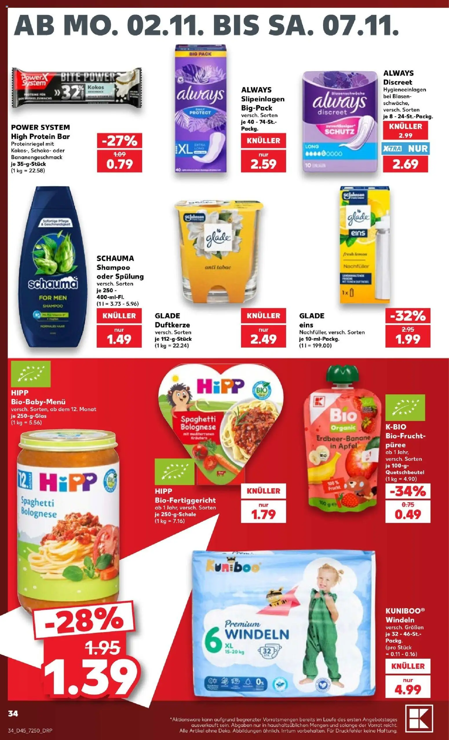 Vorschau von dem Prospekt des Geschäftes Kaufland, gültig ab dem 02.11.2026 - Äpfel, Spaghetti, Shampoo, Schauma shampoo, Spülung