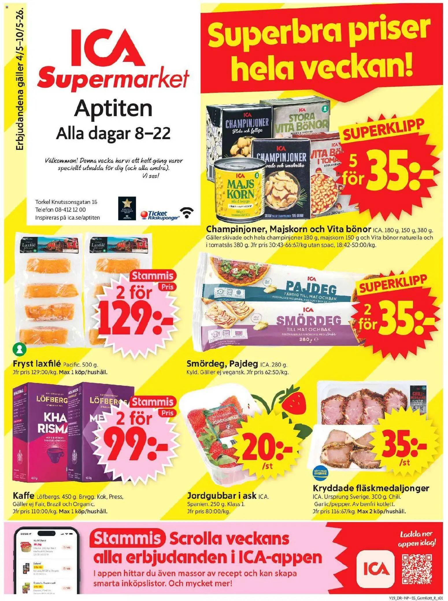 Förhandsgranska reklamblad ICA Supermarket erbjudanden från butik ICA Supermarket gäller från 04/05/2026