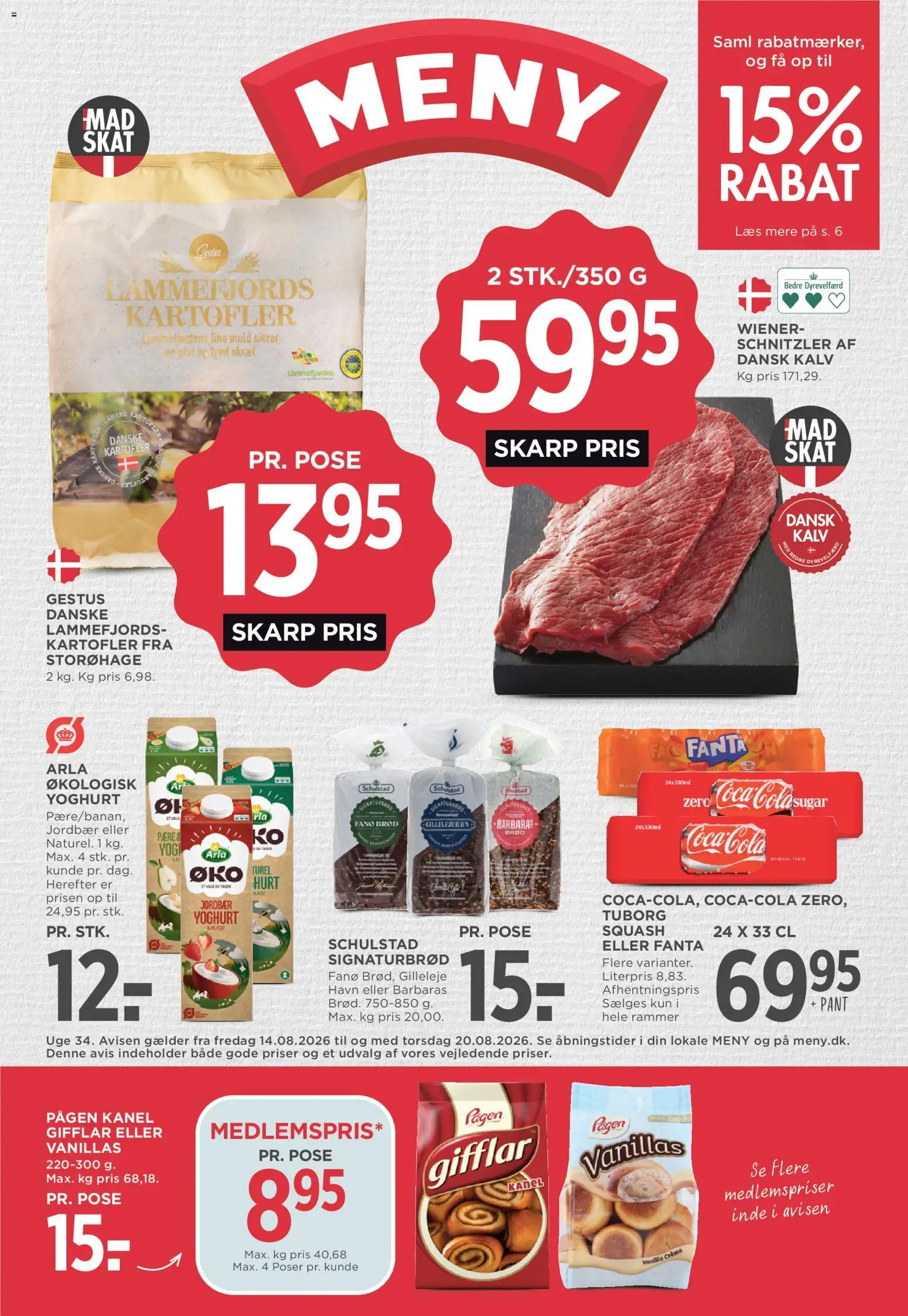 Eksempel på tilbudsavis Meny - Tilbudsavis uge 34 fra butik Meny gyldig fra 14/08/2026