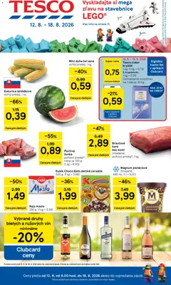 Náhľad Tesco letáku platného od 12.08.2026