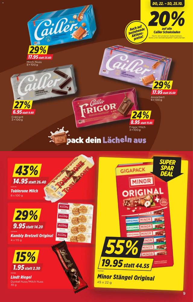 Neue Denner Aktionen ab 22.10.