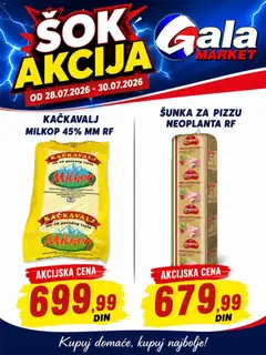 Pregled Gala MARKET kataloga - važi od 28.07.2026