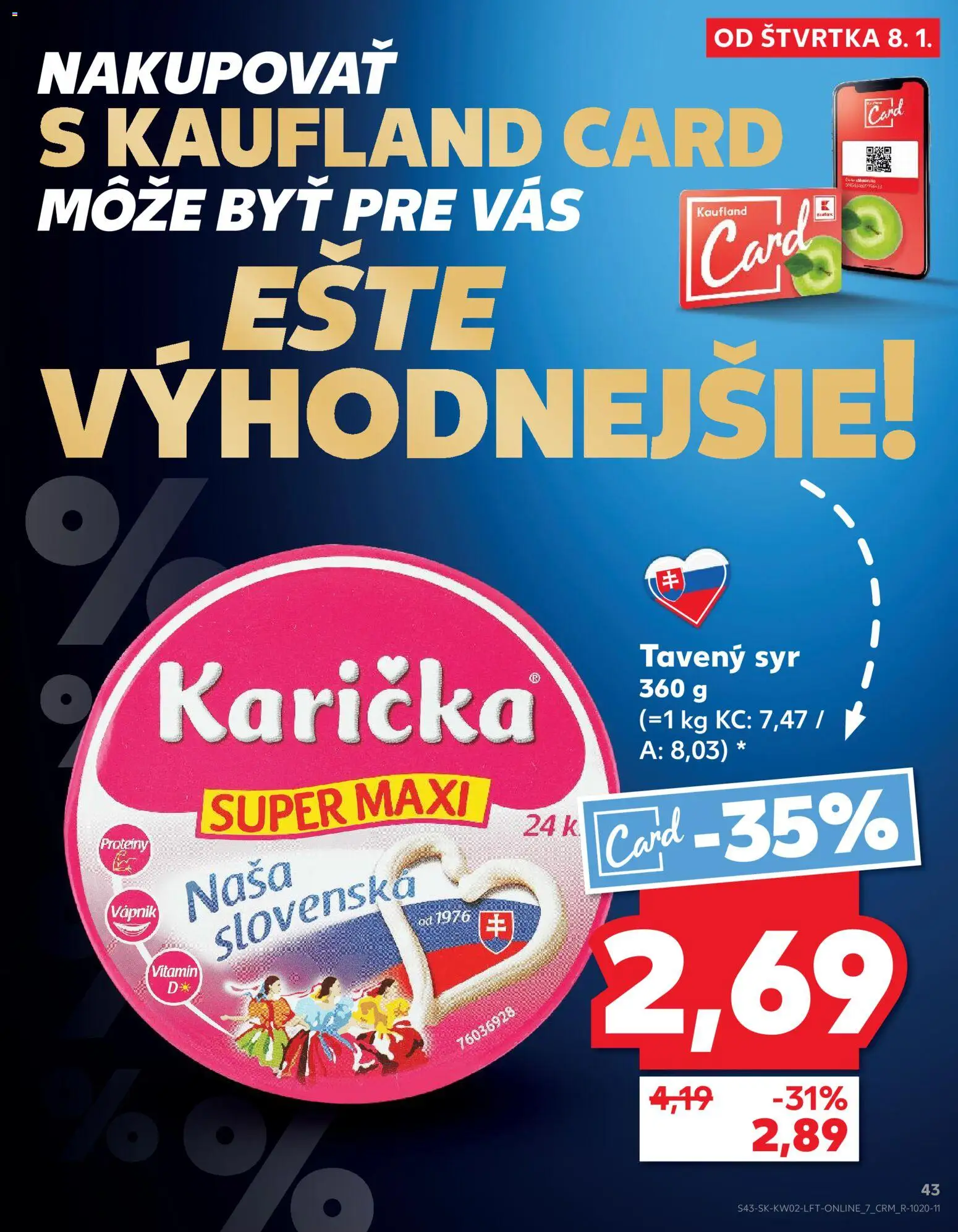 Náhľad Kaufland letáku platného od 08.01.2026 - Syr