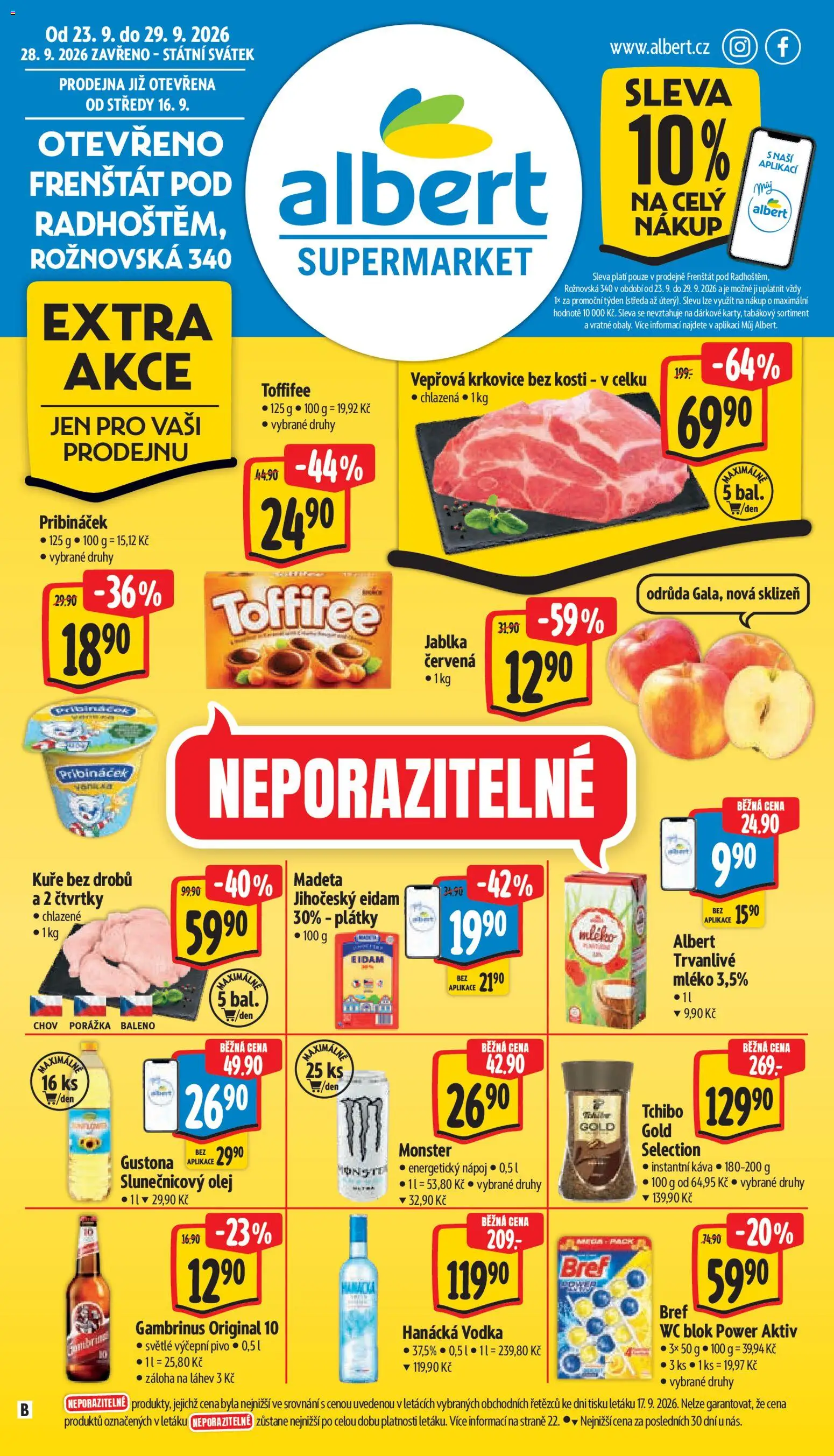 Náhled nabídky: Albert Albert leták - Supermarket - Frenštát pod Radhoštěm platný od 23.09.2026