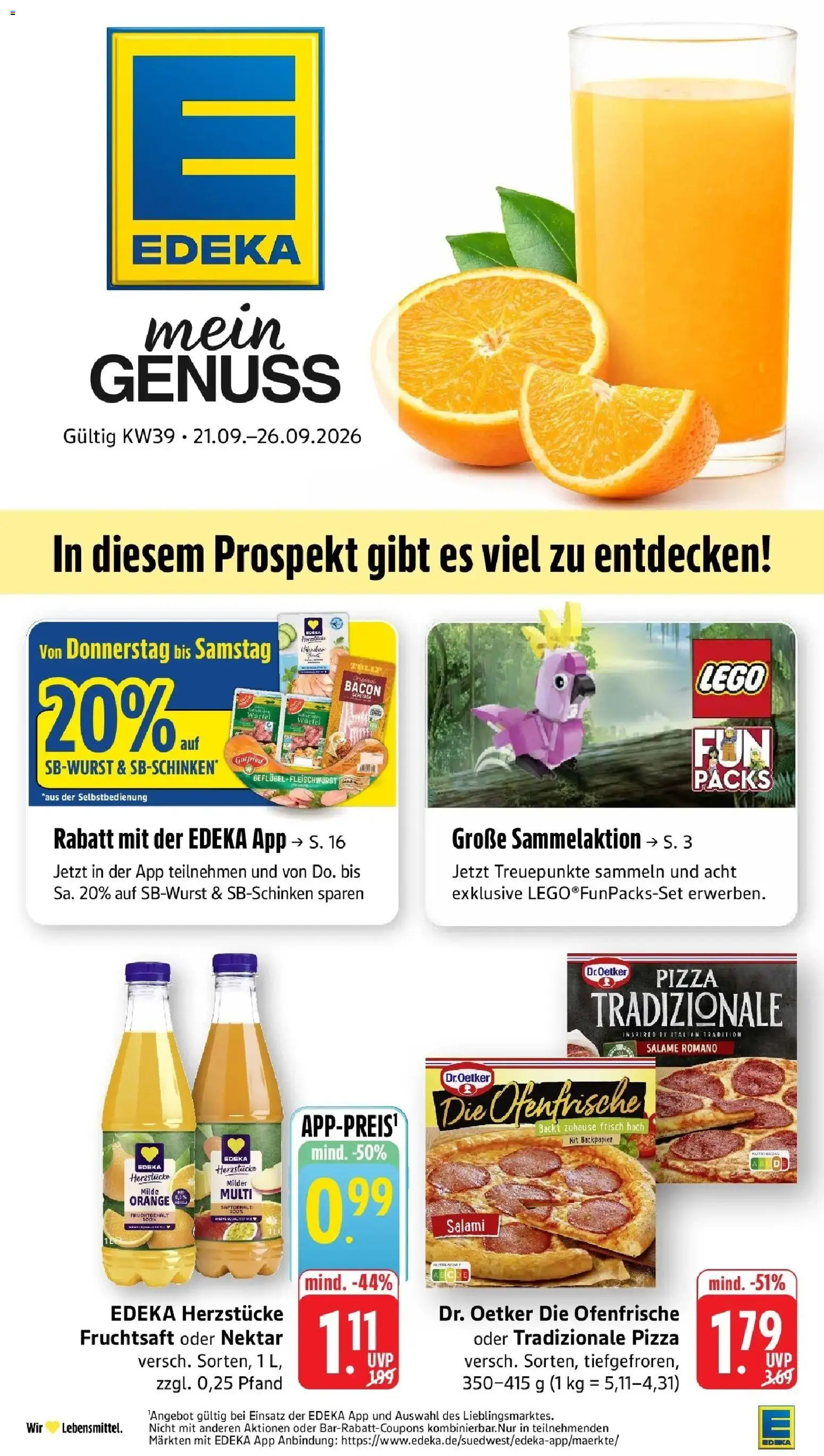 Vorschau von dem Prospekt des Geschäftes Edeka, gültig ab dem 21.09.2026