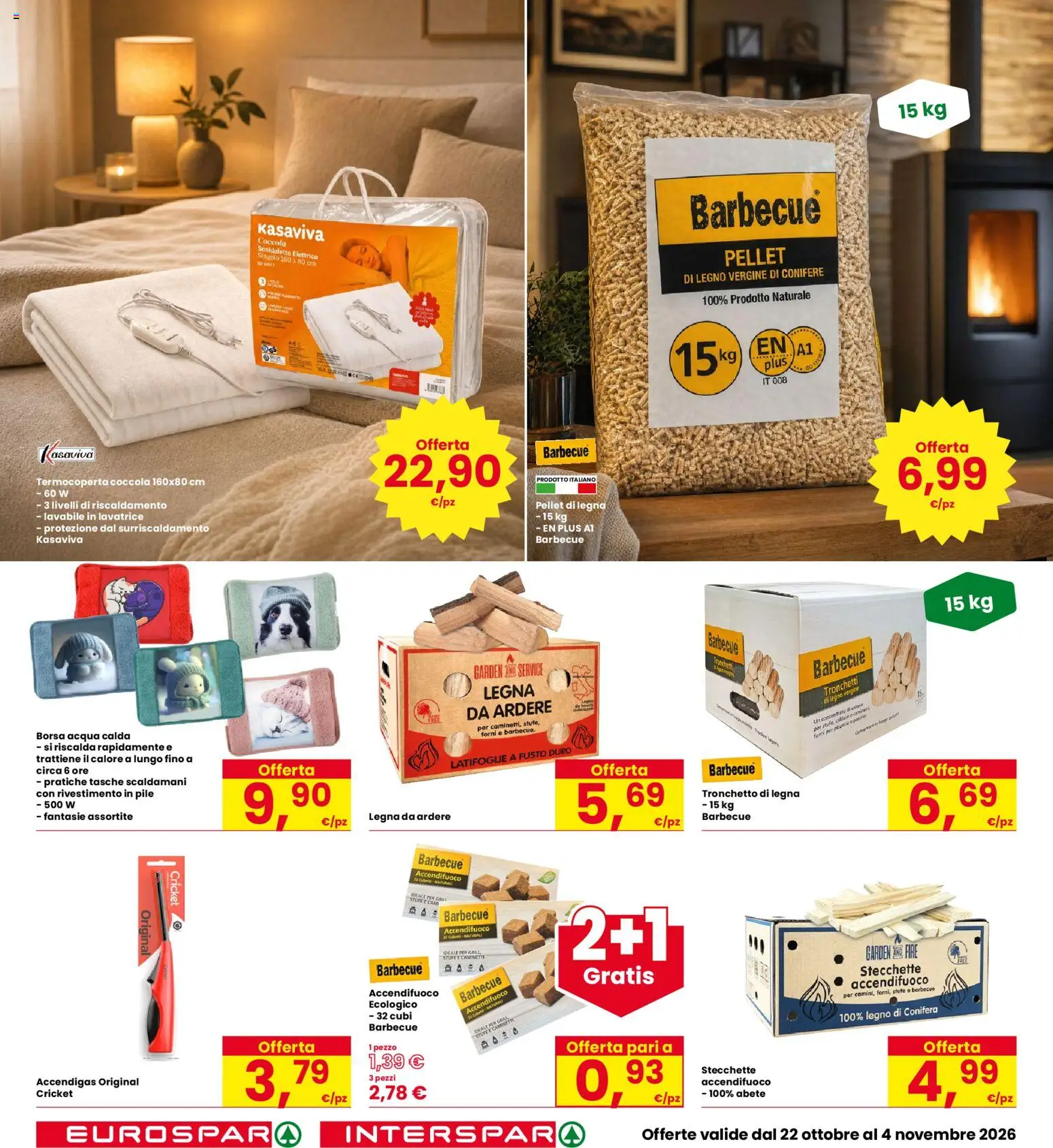 Anteprima dell'opuscolo Interspar volantino Capri dal negozio Interspar valido da 22/10/2026 - Acqua, The, Lavatrice, Barbecue, Pellet, Pile, Legna da ardere, Tasche