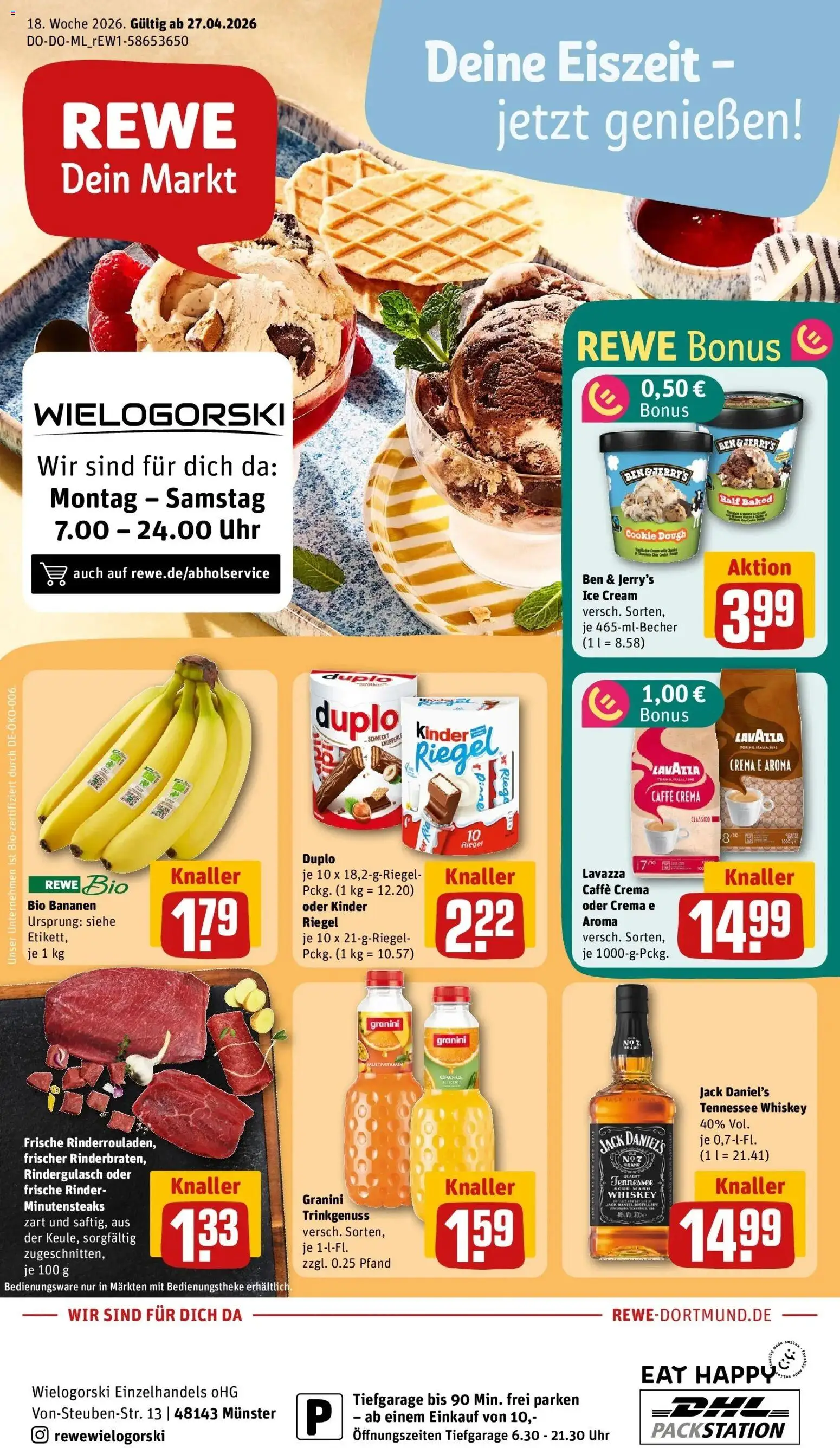 Vorschau von dem Prospekt des Geschäftes Rewe, gültig ab dem 27.04.2026