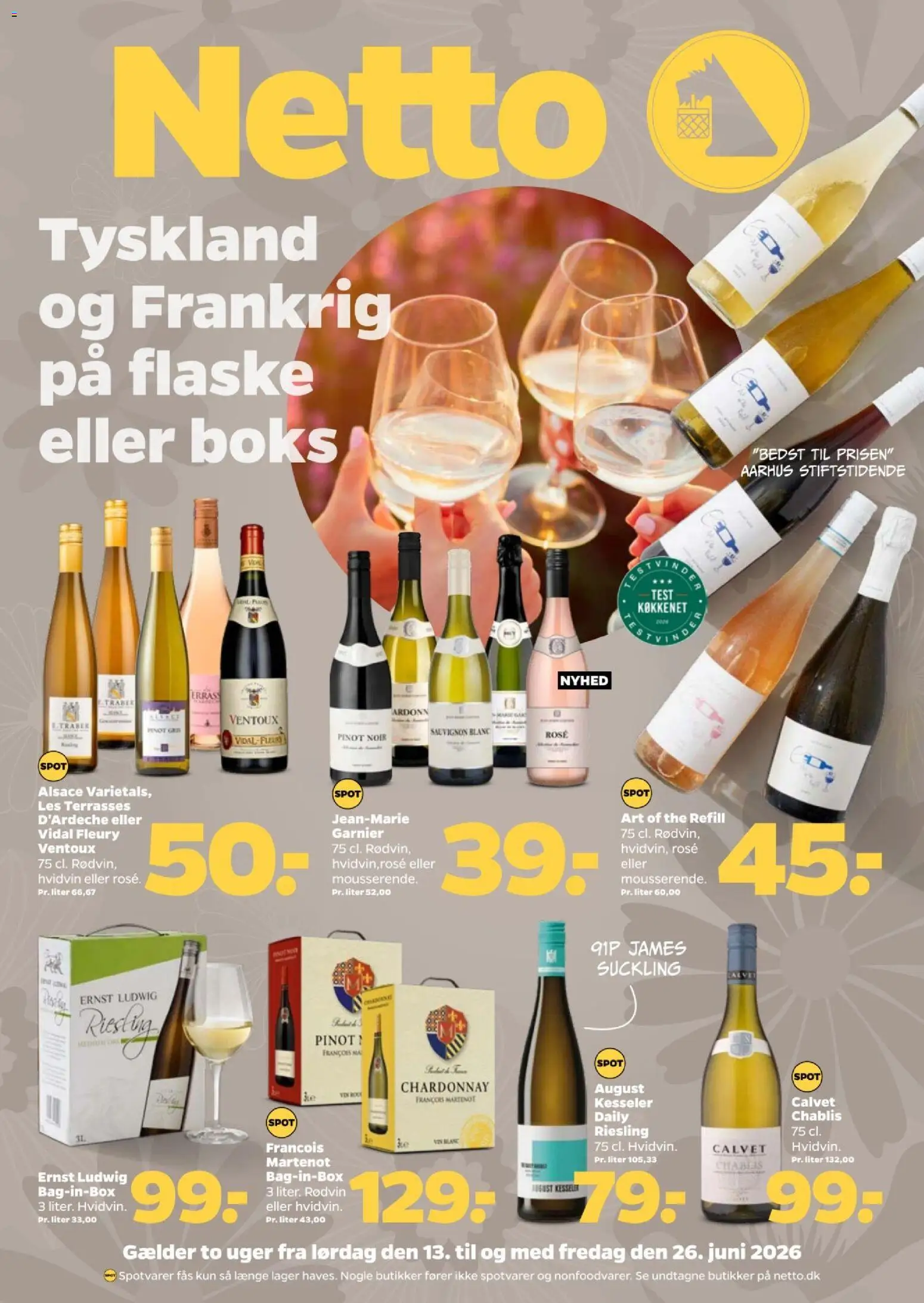 Eksempel på tilbudsavis Netto - Vinfestival fra butik Netto gyldig fra 13/06/2026